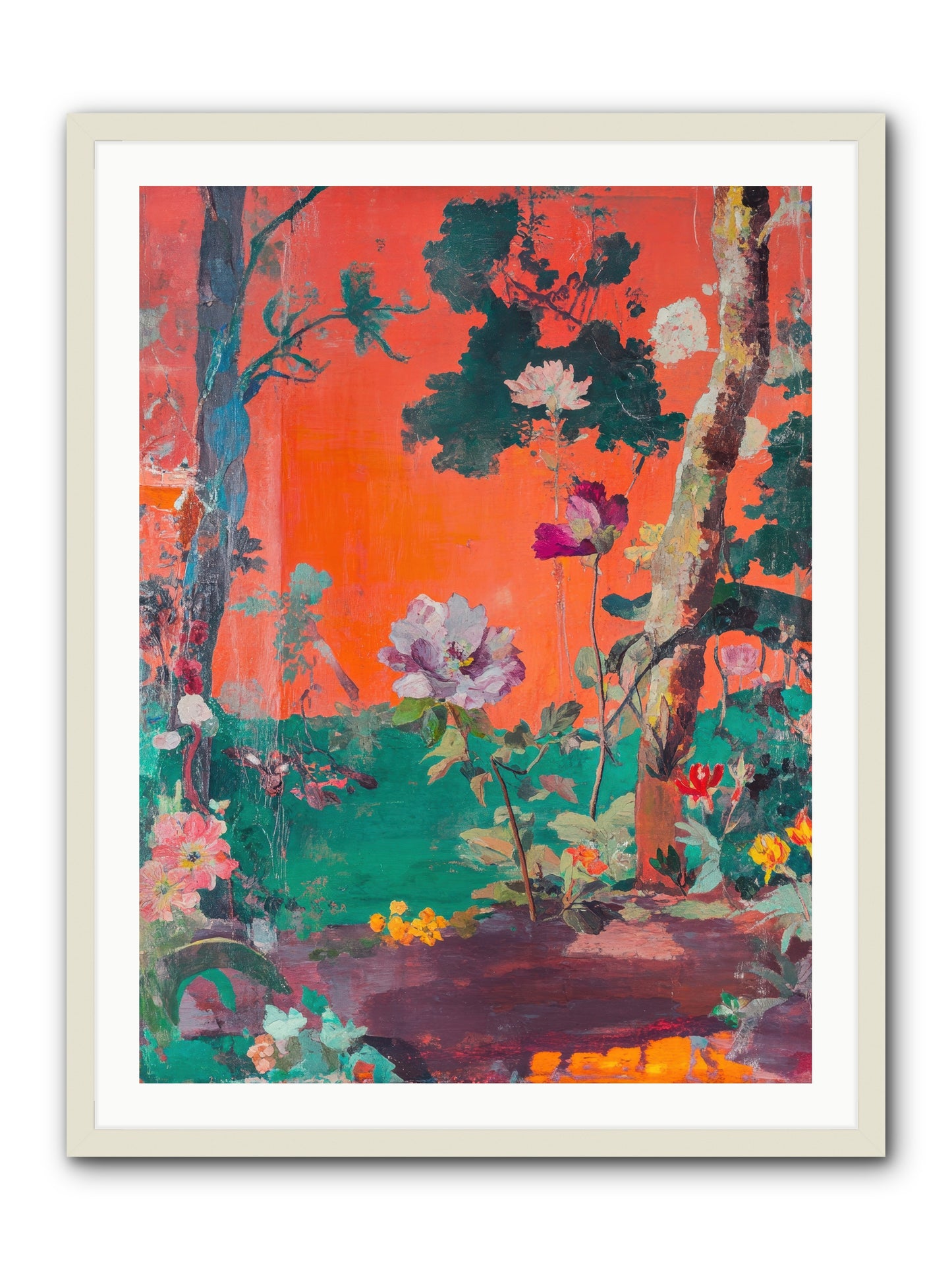 Midsummer's Verdancy -- Framed Print - White 30x40