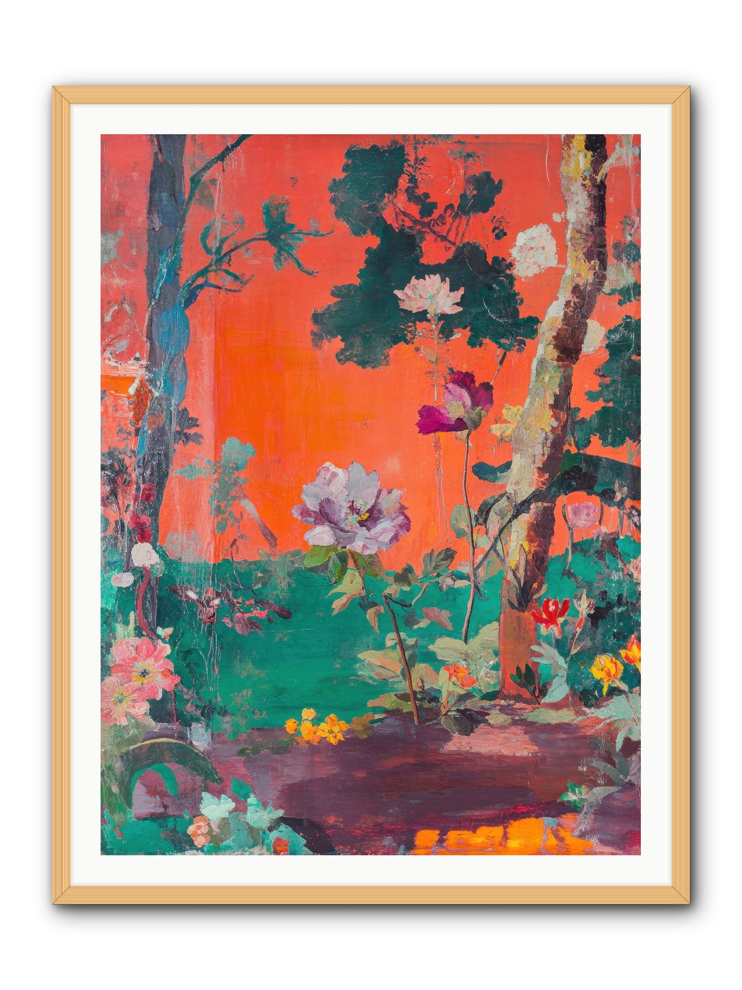 Midsummer's Verdancy -- Framed Print - Natural 36x48