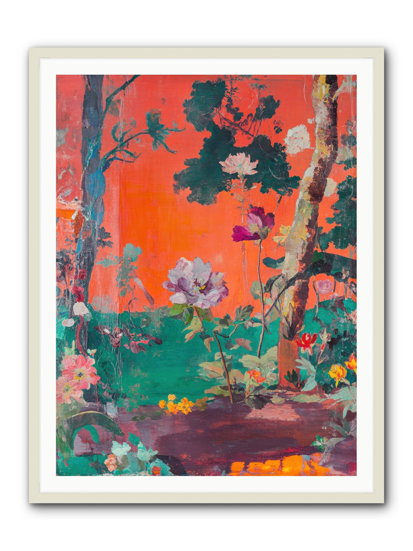 Midsummer's Verdancy -- Framed Print - White 36x48