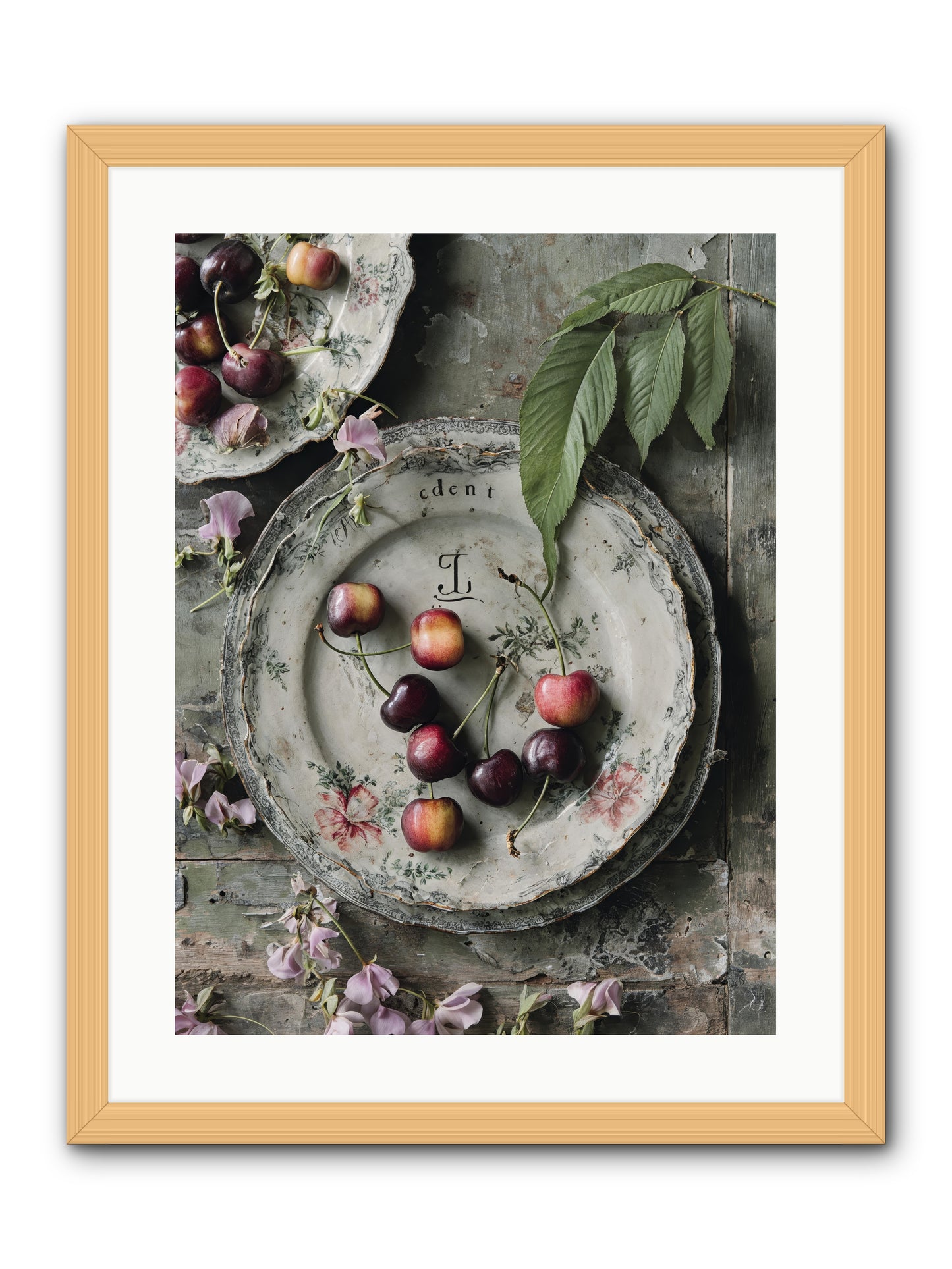 Mignonette -- Framed Print - Natural 18x24