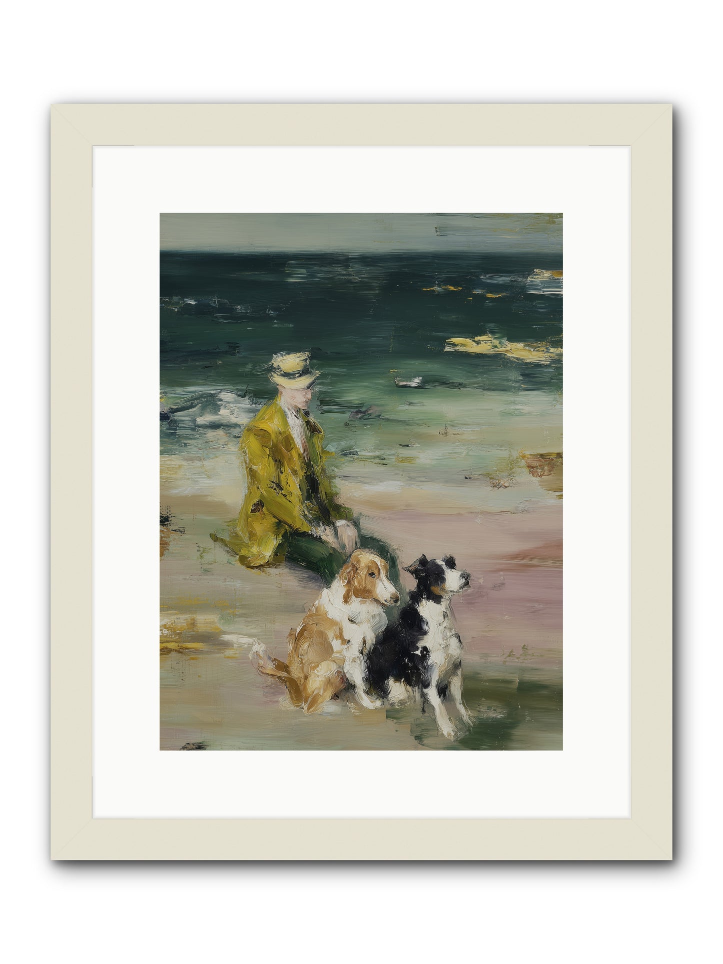 Miles of Conversation -- Framed Print - White 12x16