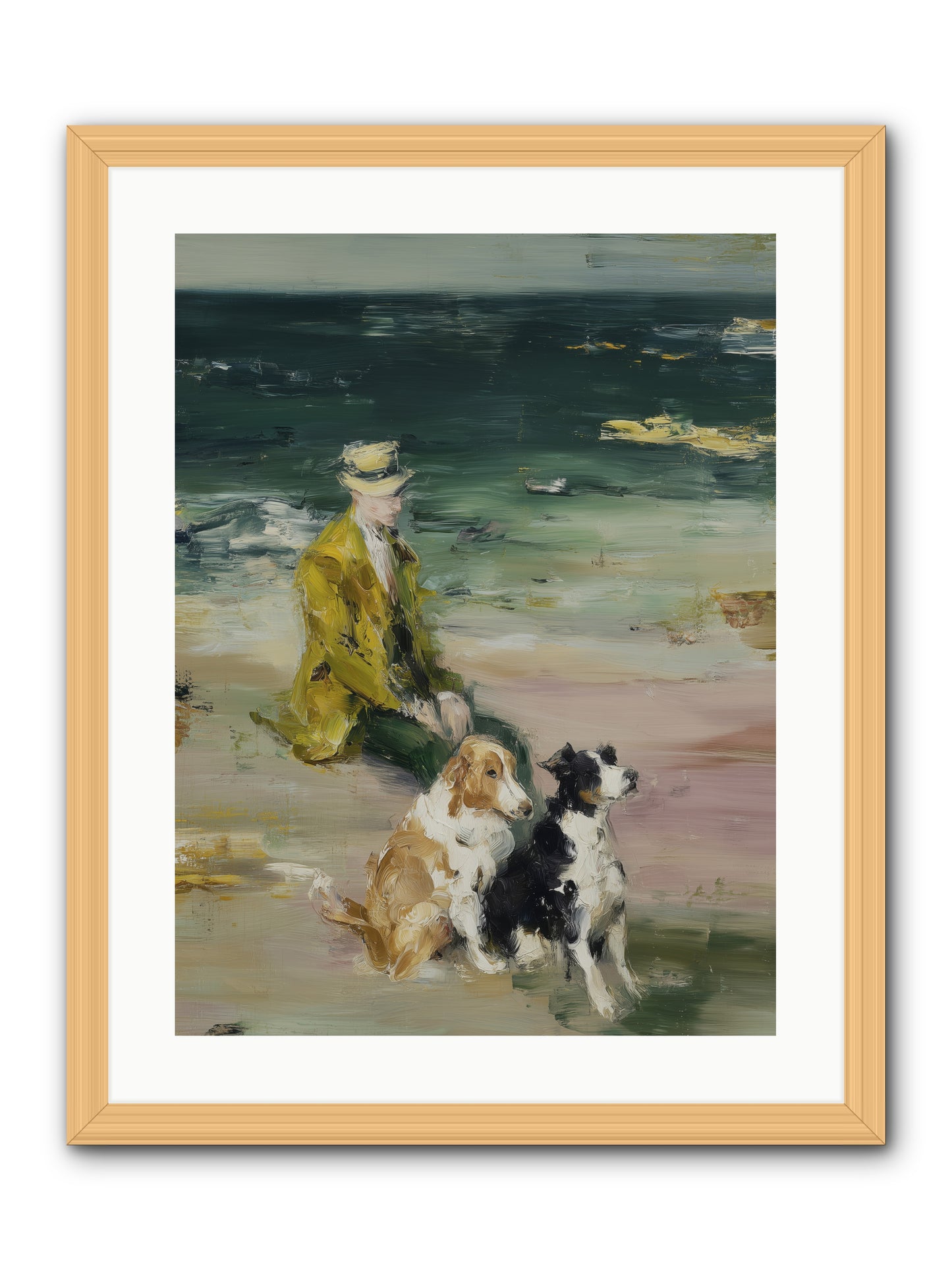 Miles of Conversation -- Framed Print - Natural 18x24