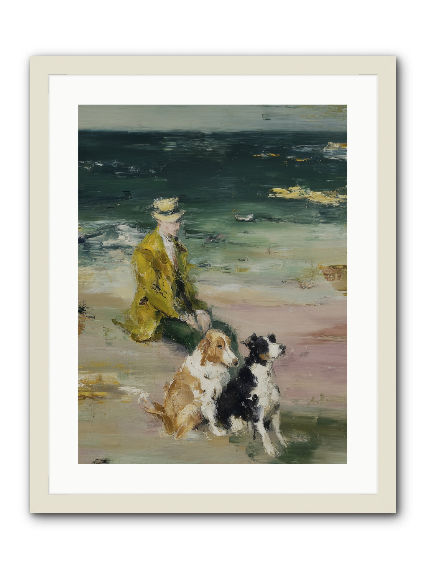 Miles of Conversation -- Framed Print - White 18x24