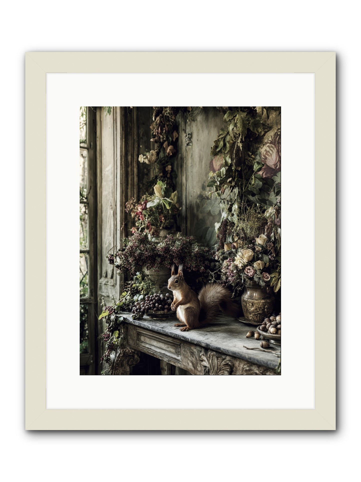 Millie -- Framed Print - White 12x16