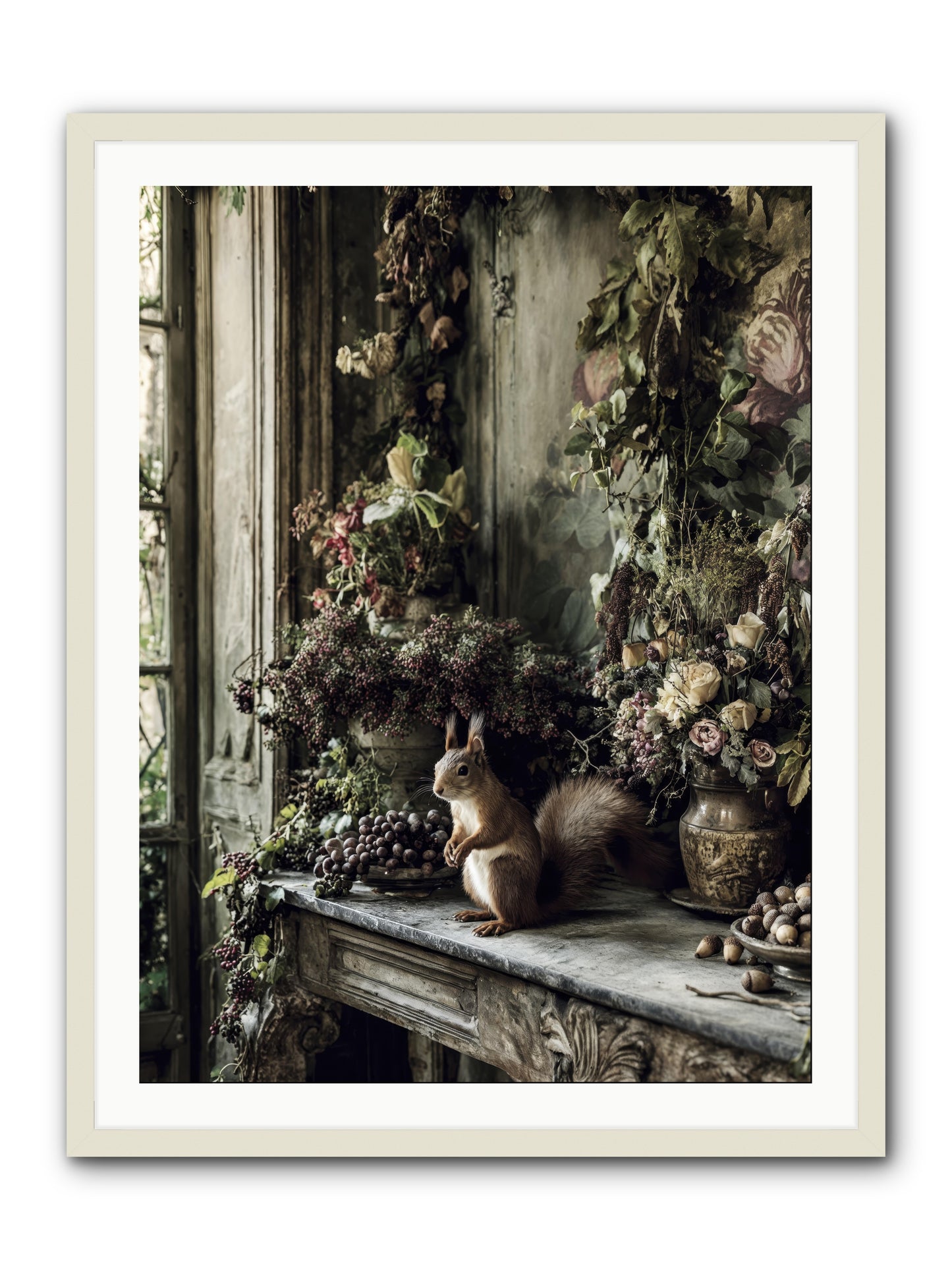 Millie -- Framed Print - White 30x40