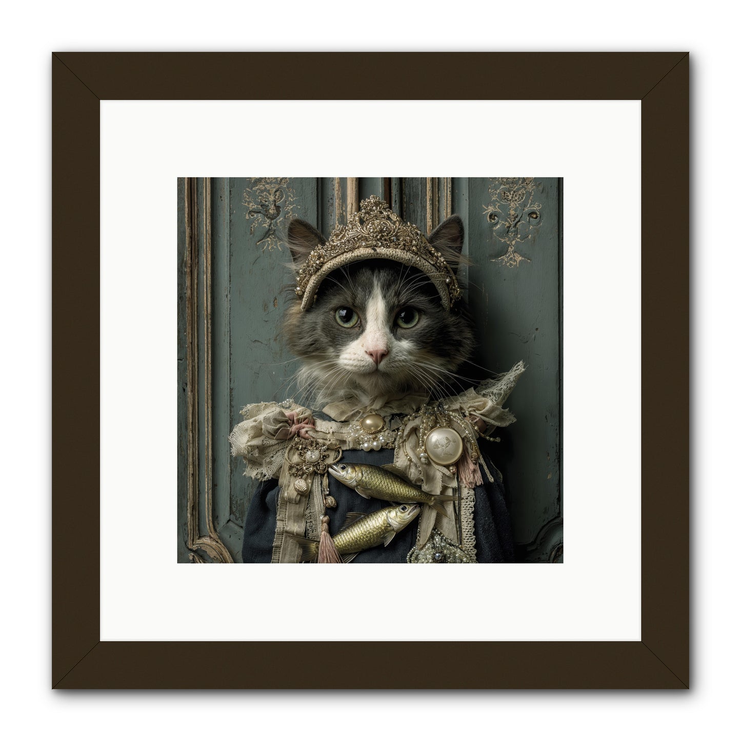 Mint Tea at Number Nine -- Framed Print - Black 10x10