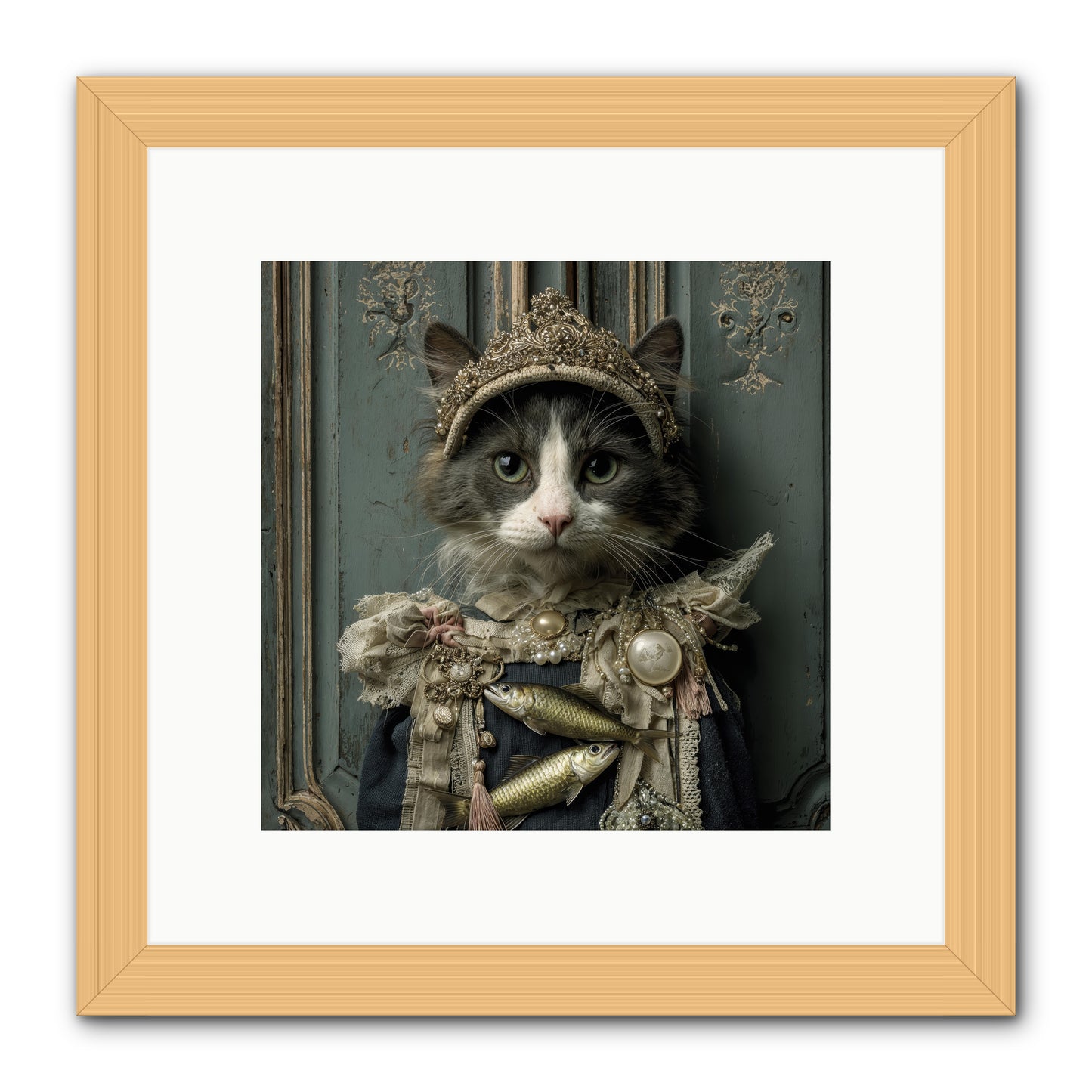 Mint Tea at Number Nine -- Framed Print - Natural 10x10