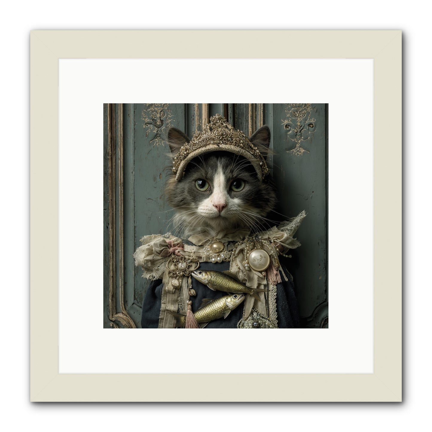 Mint Tea at Number Nine -- Framed Print - White 10x10