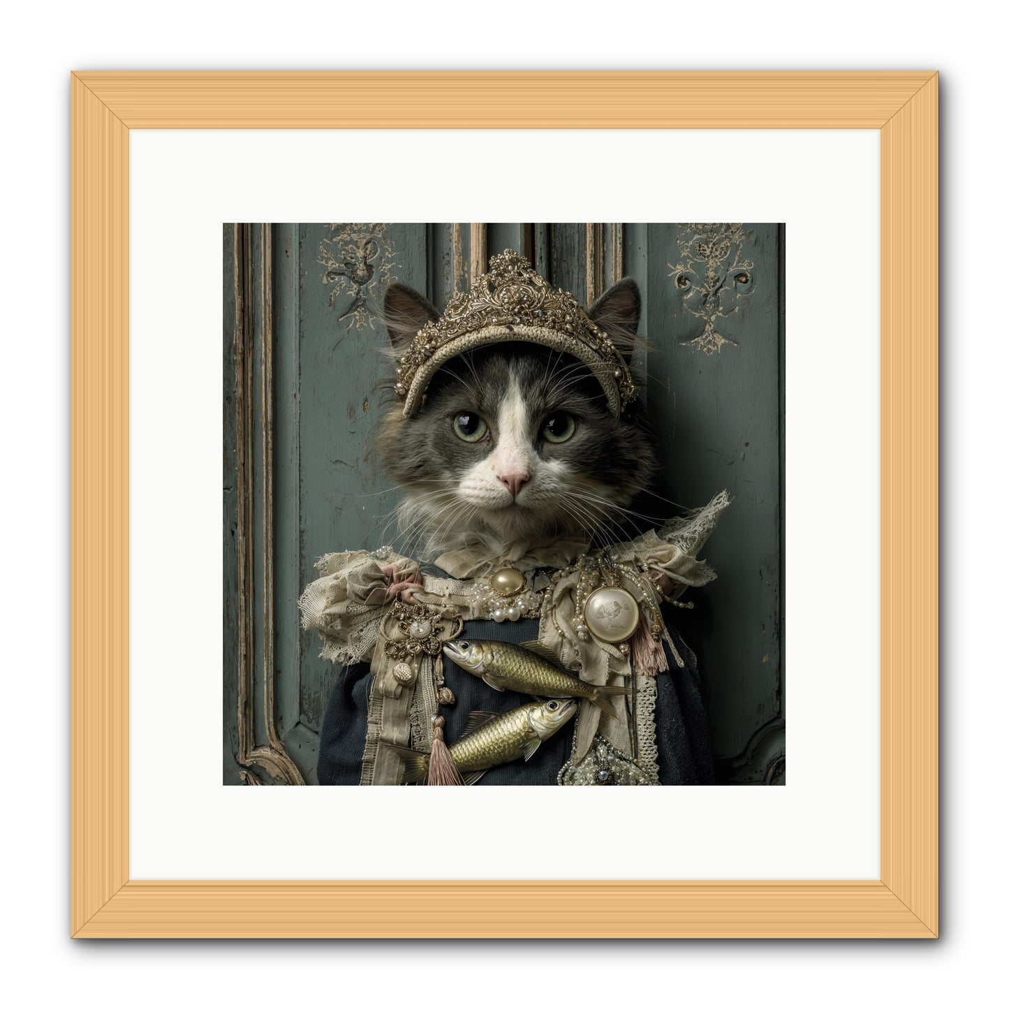 Mint Tea at Number Nine -- Framed Print - Natural 12x12