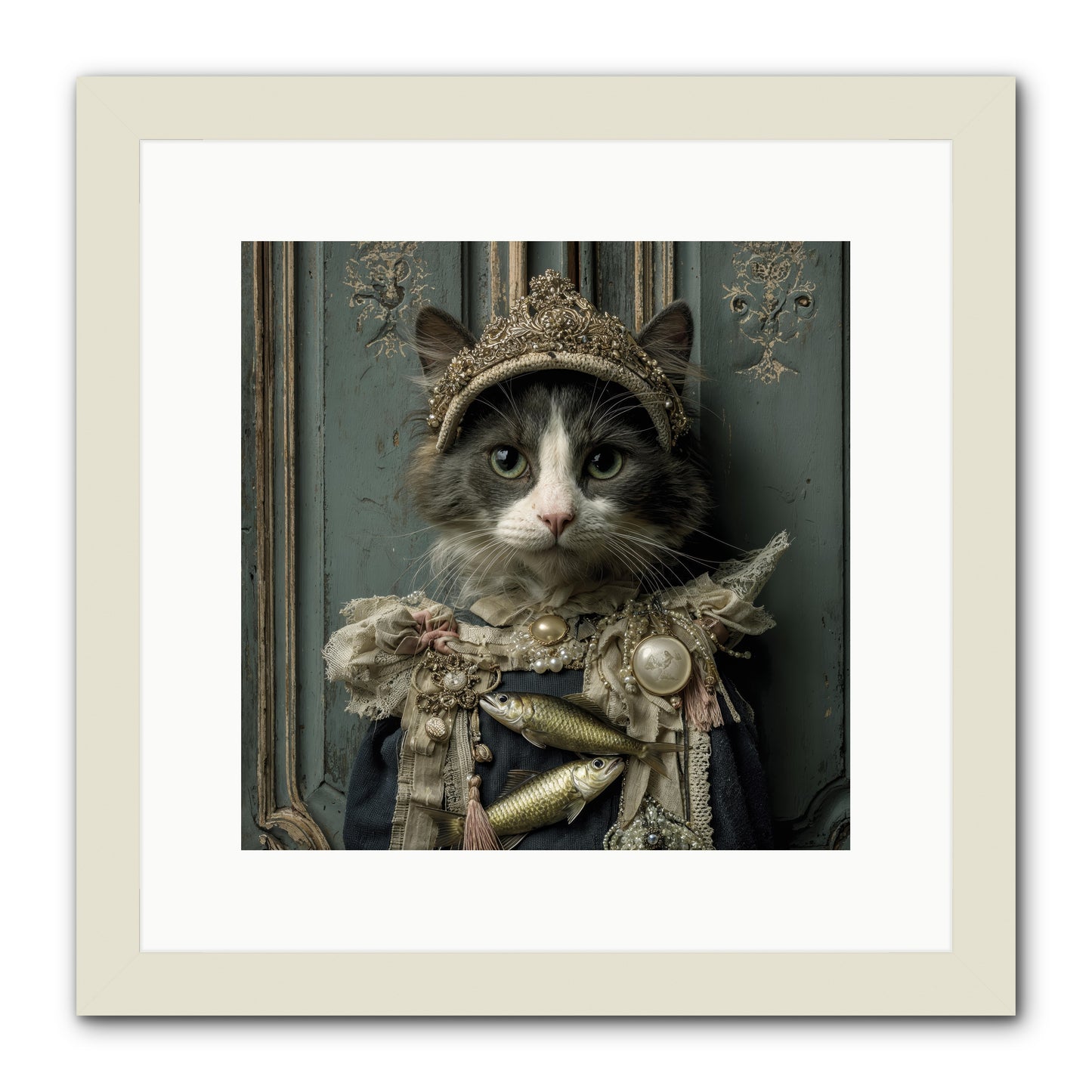 Mint Tea at Number Nine -- Framed Print - White 12x12
