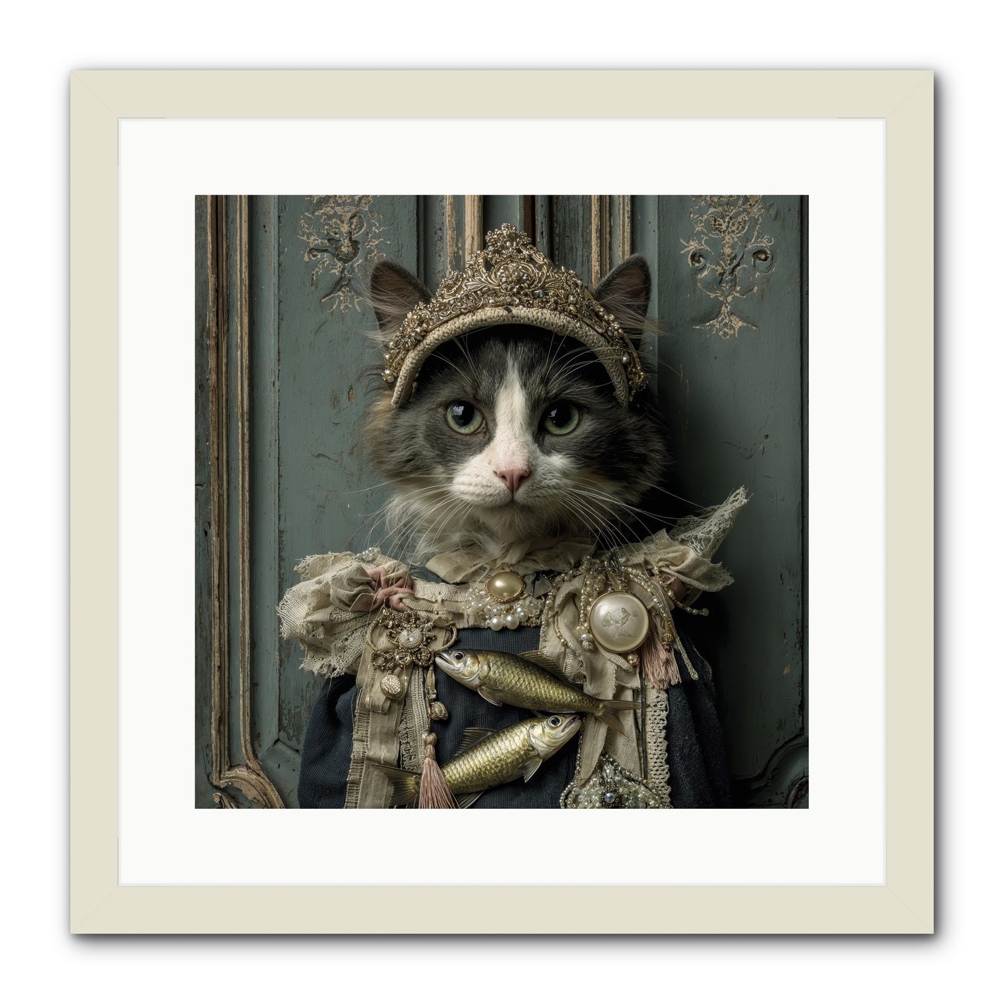 Mint Tea at Number Nine -- Framed Print - White 16x16