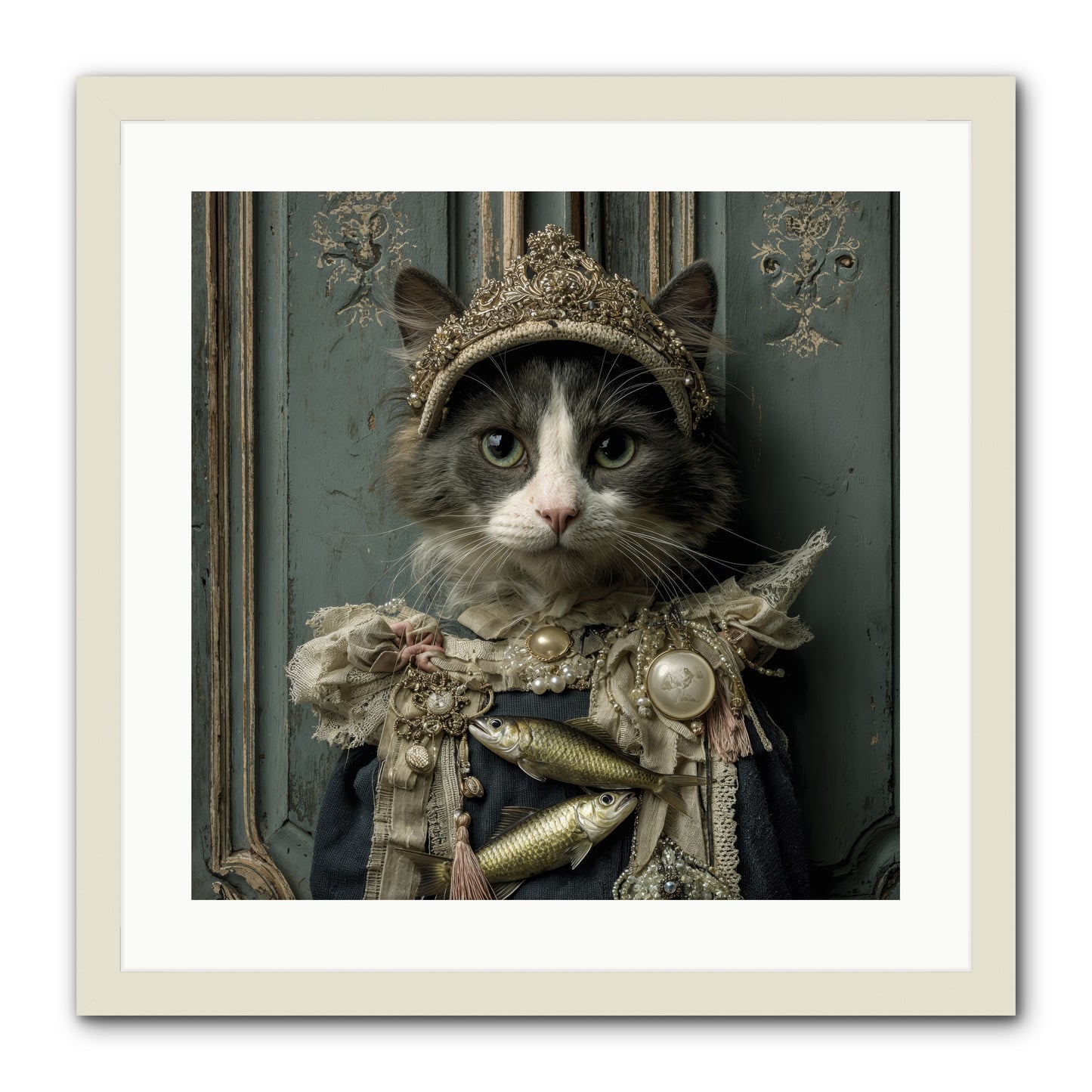 Mint Tea at Number Nine -- Framed Print - White 20x20
