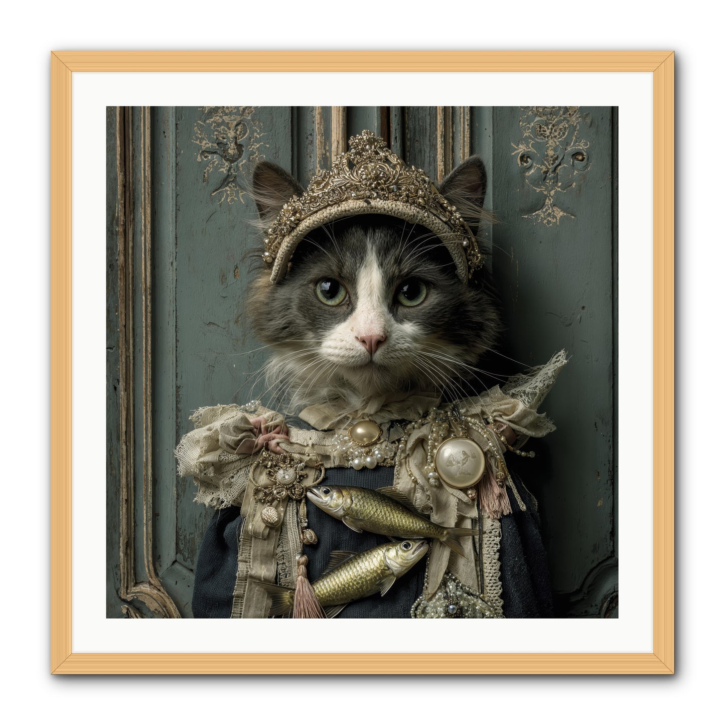 Mint Tea at Number Nine -- Framed Print - Natural 30x30