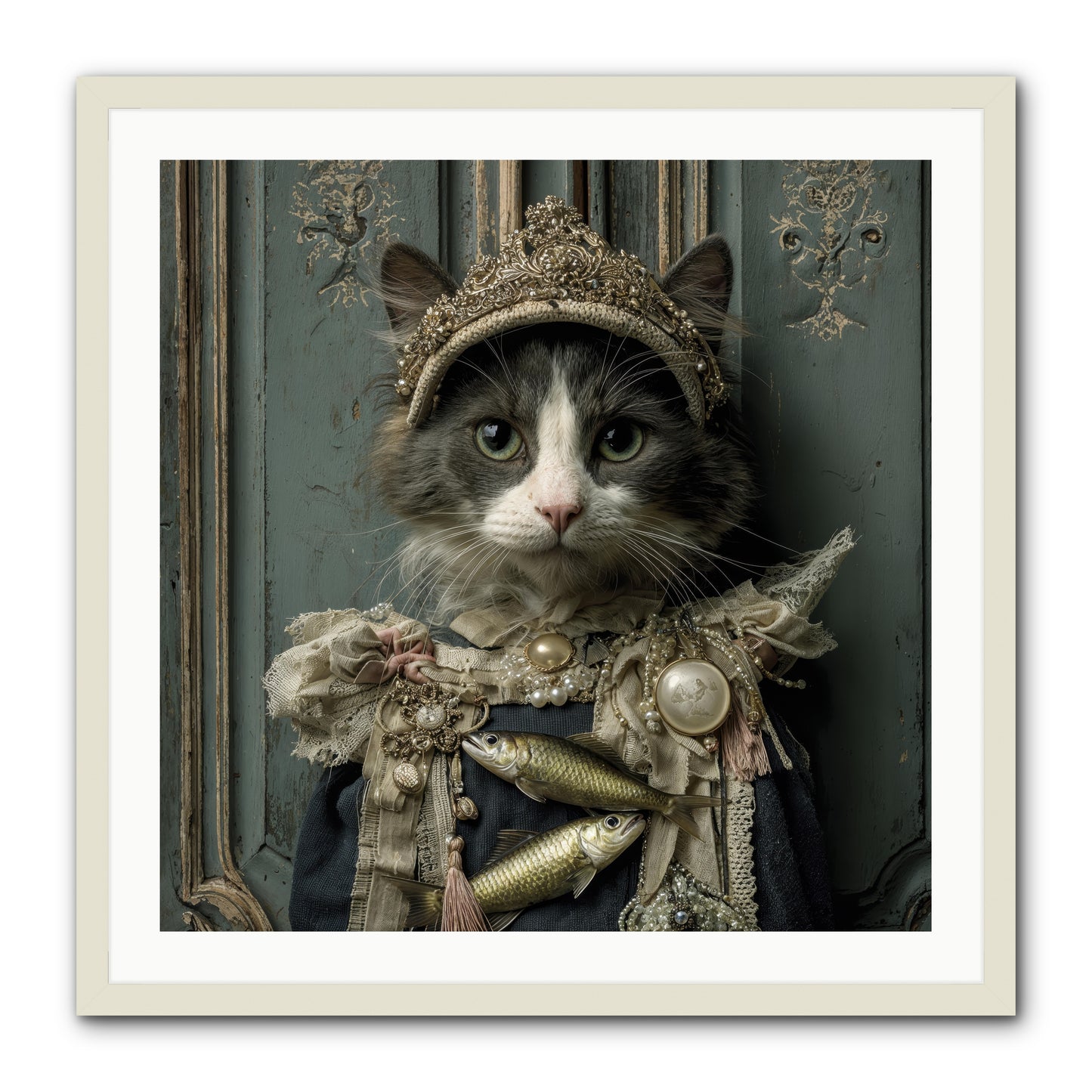 Mint Tea at Number Nine -- Framed Print - White 30x30
