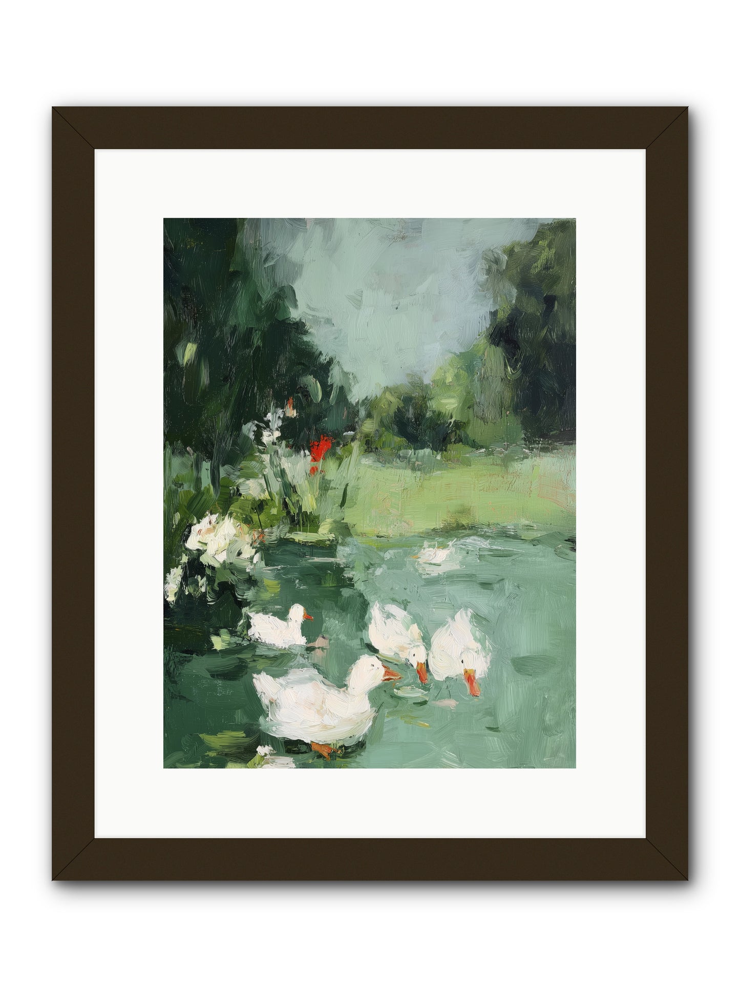 Mirror Waters -- Framed Print - Black 12x16