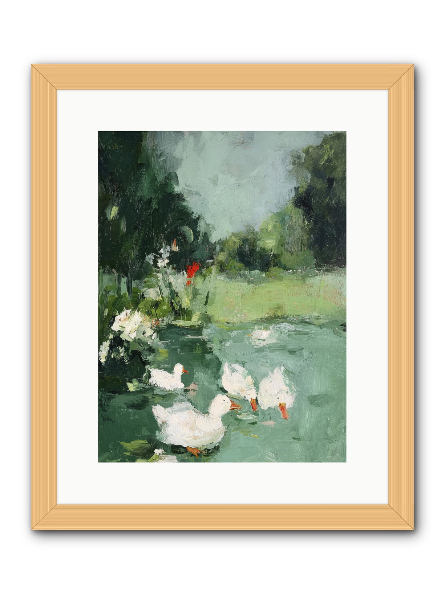 Mirror Waters -- Framed Print - Natural 12x16