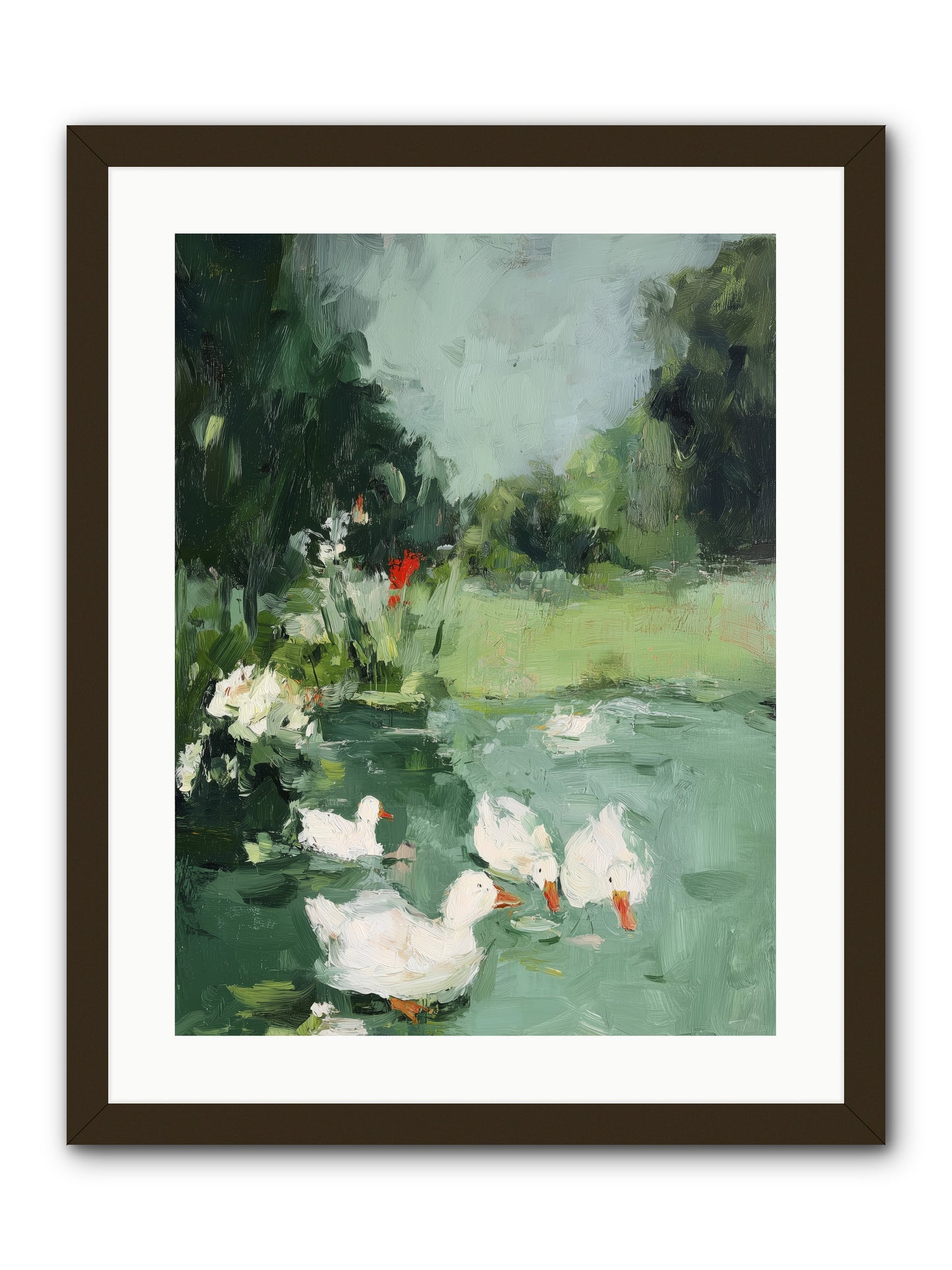 Mirror Waters -- Framed Print - Black 18x24