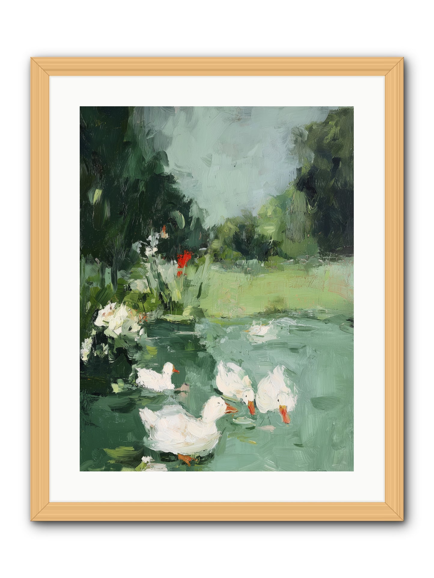 Mirror Waters -- Framed Print - Natural 18x24