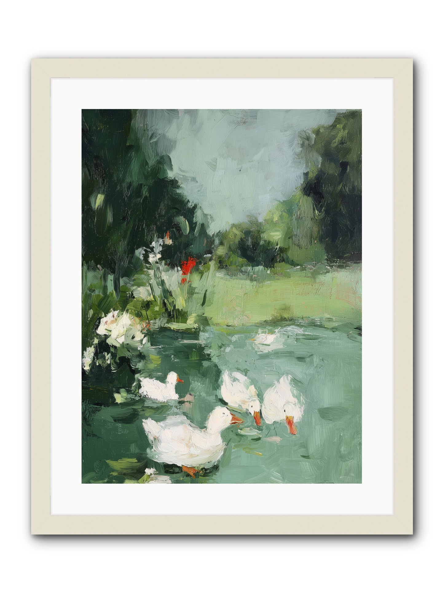 Mirror Waters -- Framed Print - White 18x24