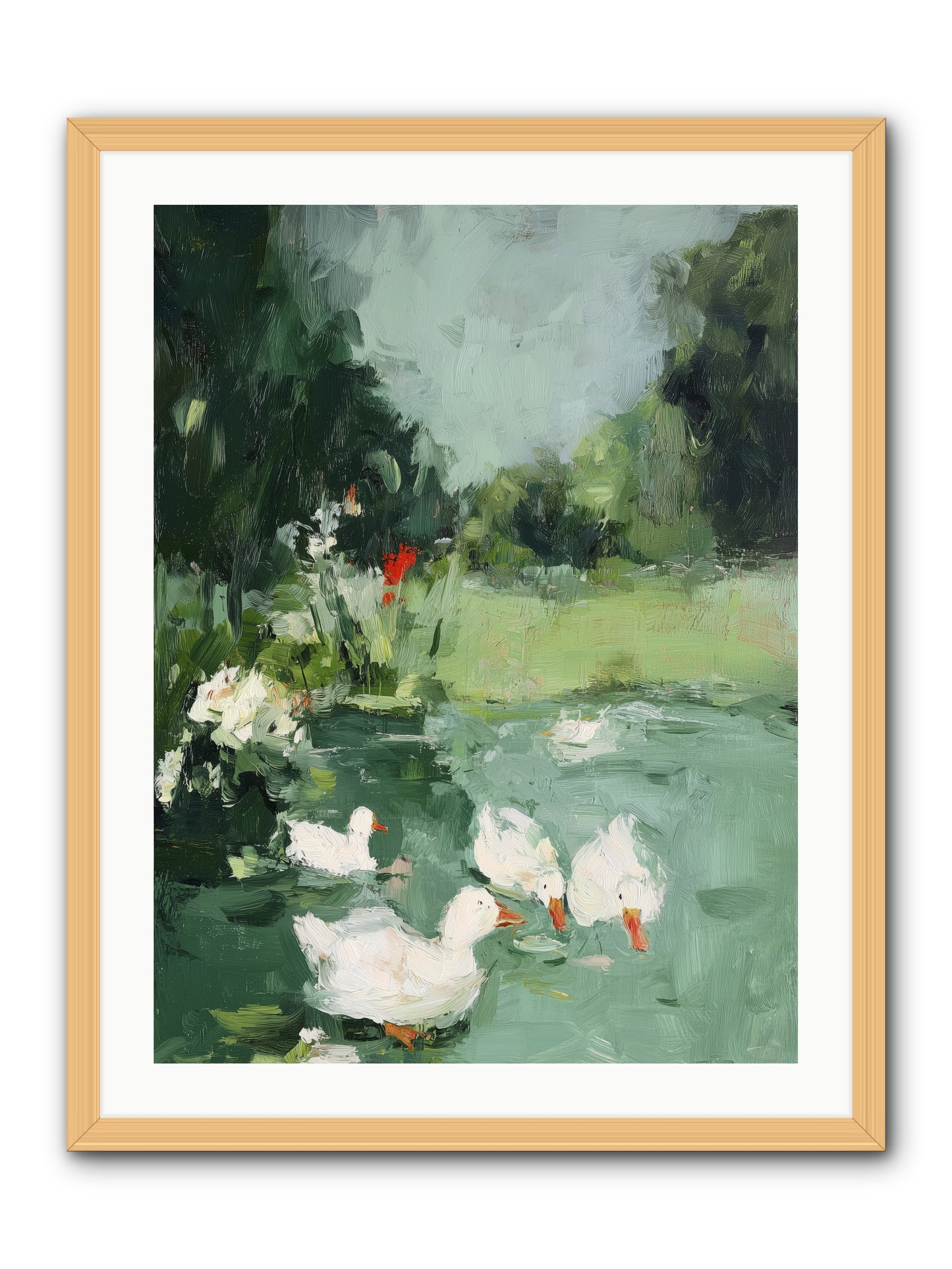 Mirror Waters -- Framed Print - Natural 24x32