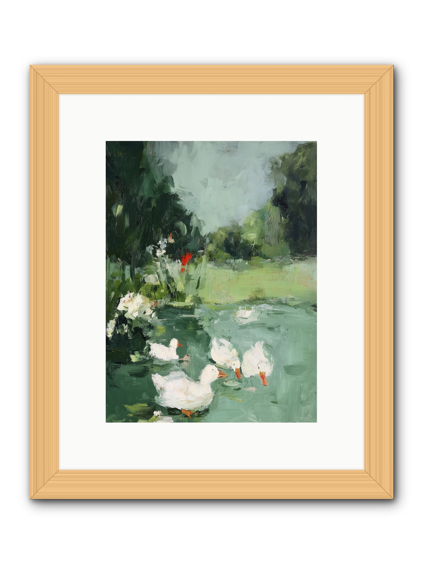 Mirror Waters -- Framed Print - Natural 9x12