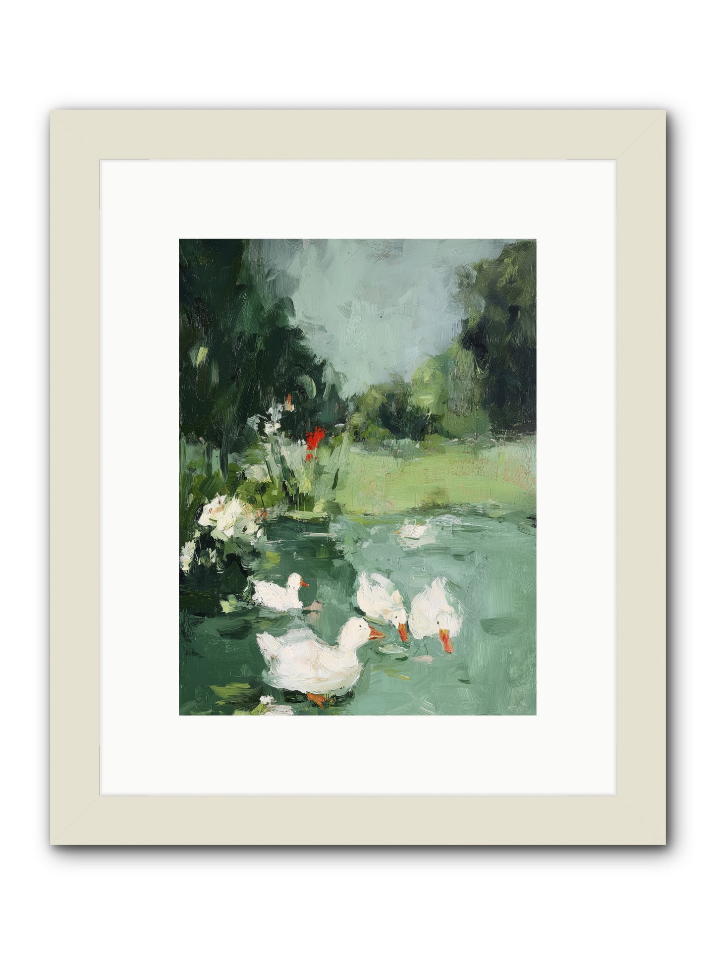 Mirror Waters -- Framed Print - White 9x12