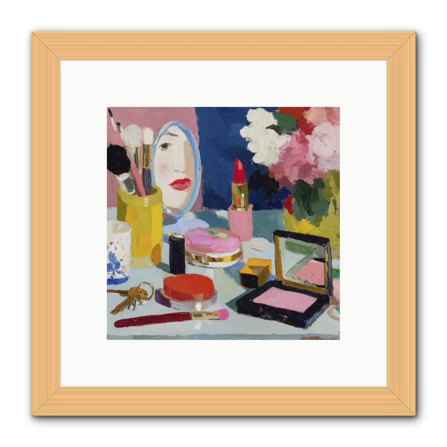 Mirror, Mirror Morning -- Framed Print - Natural 10x10