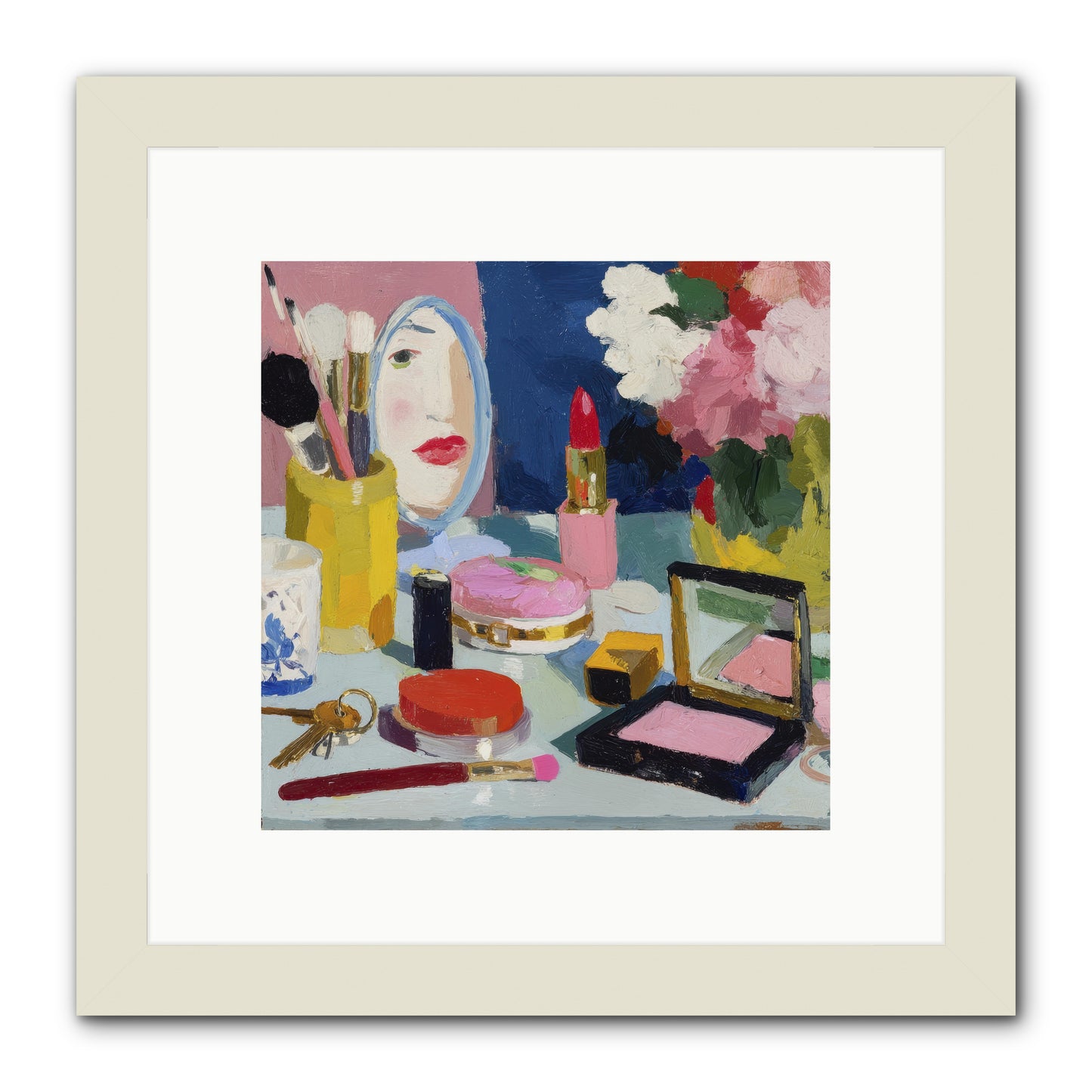Mirror, Mirror Morning -- Framed Print - White 10x10