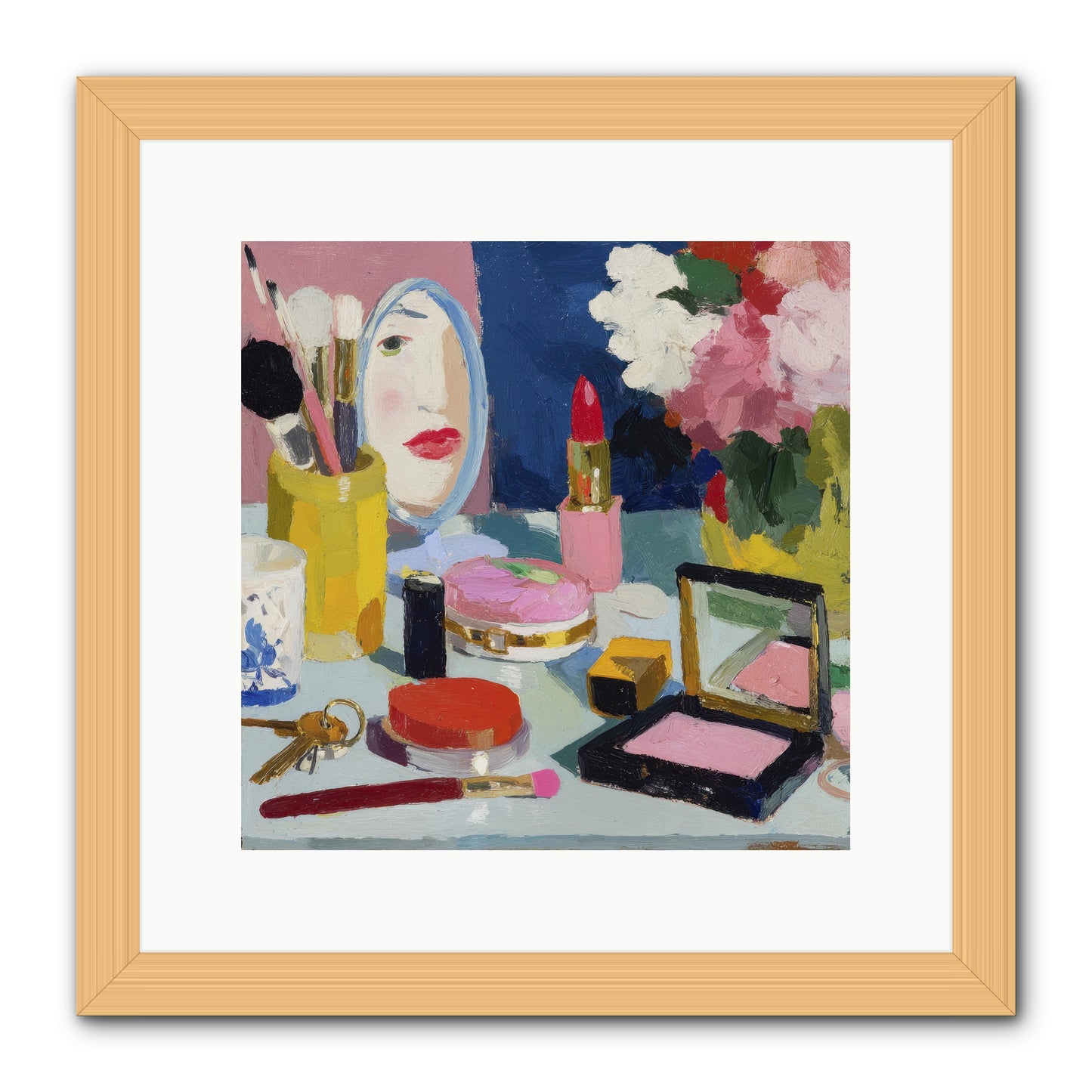 Mirror, Mirror Morning -- Framed Print - Natural 12x12