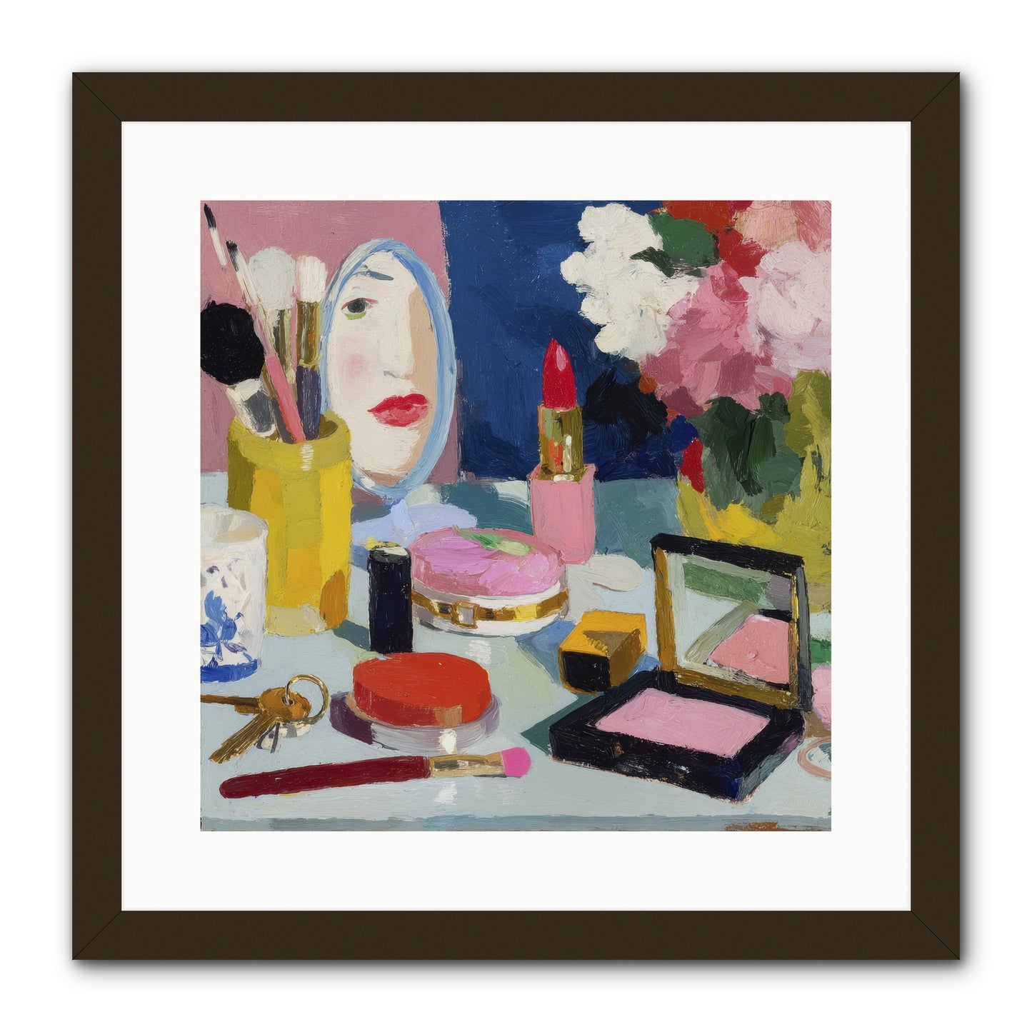 Mirror, Mirror Morning -- Framed Print - Black 16x16