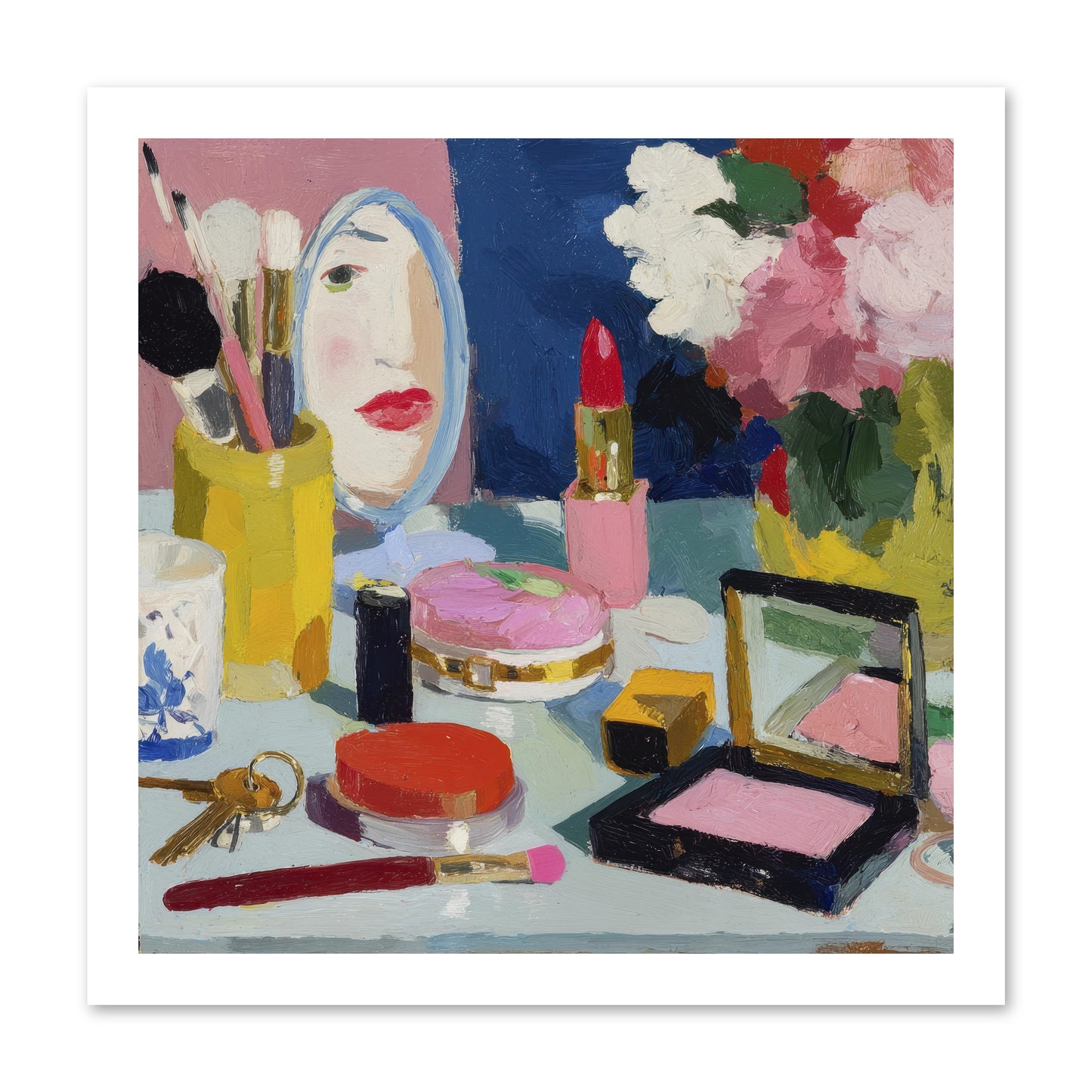 Mirror, Mirror Morning -- Loose Canvas Print 16x16