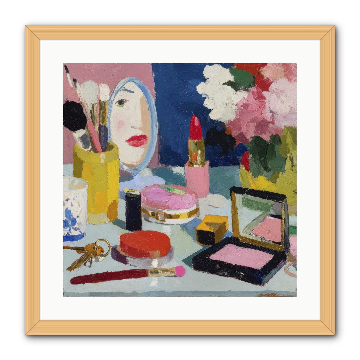 Mirror, Mirror Morning -- Framed Print - Natural 20x20