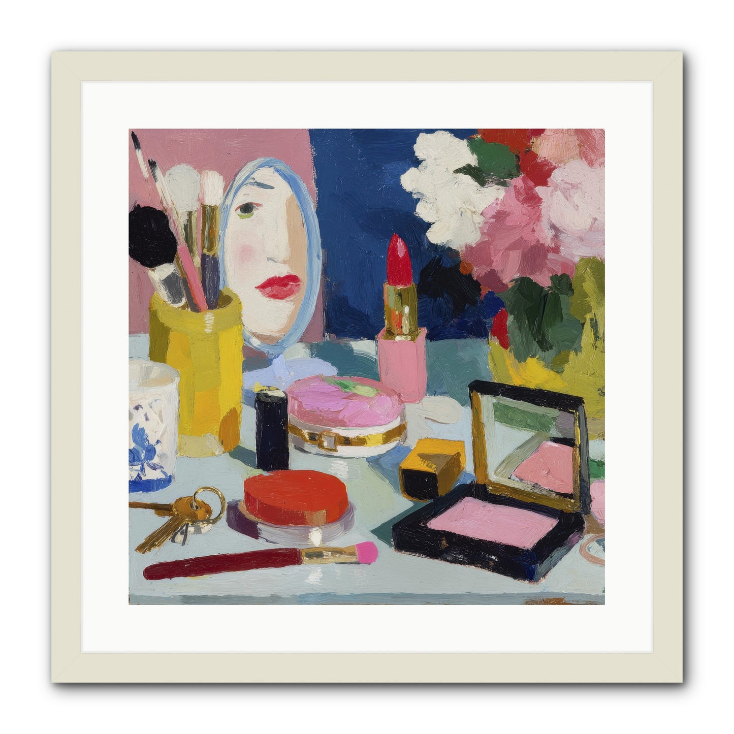 Mirror, Mirror Morning -- Framed Print - White 20x20