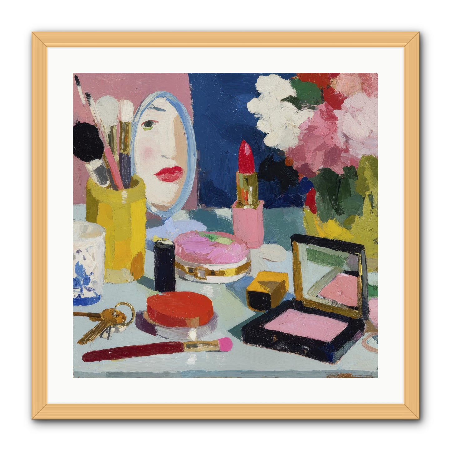 Mirror, Mirror Morning -- Framed Print - Natural 24x24