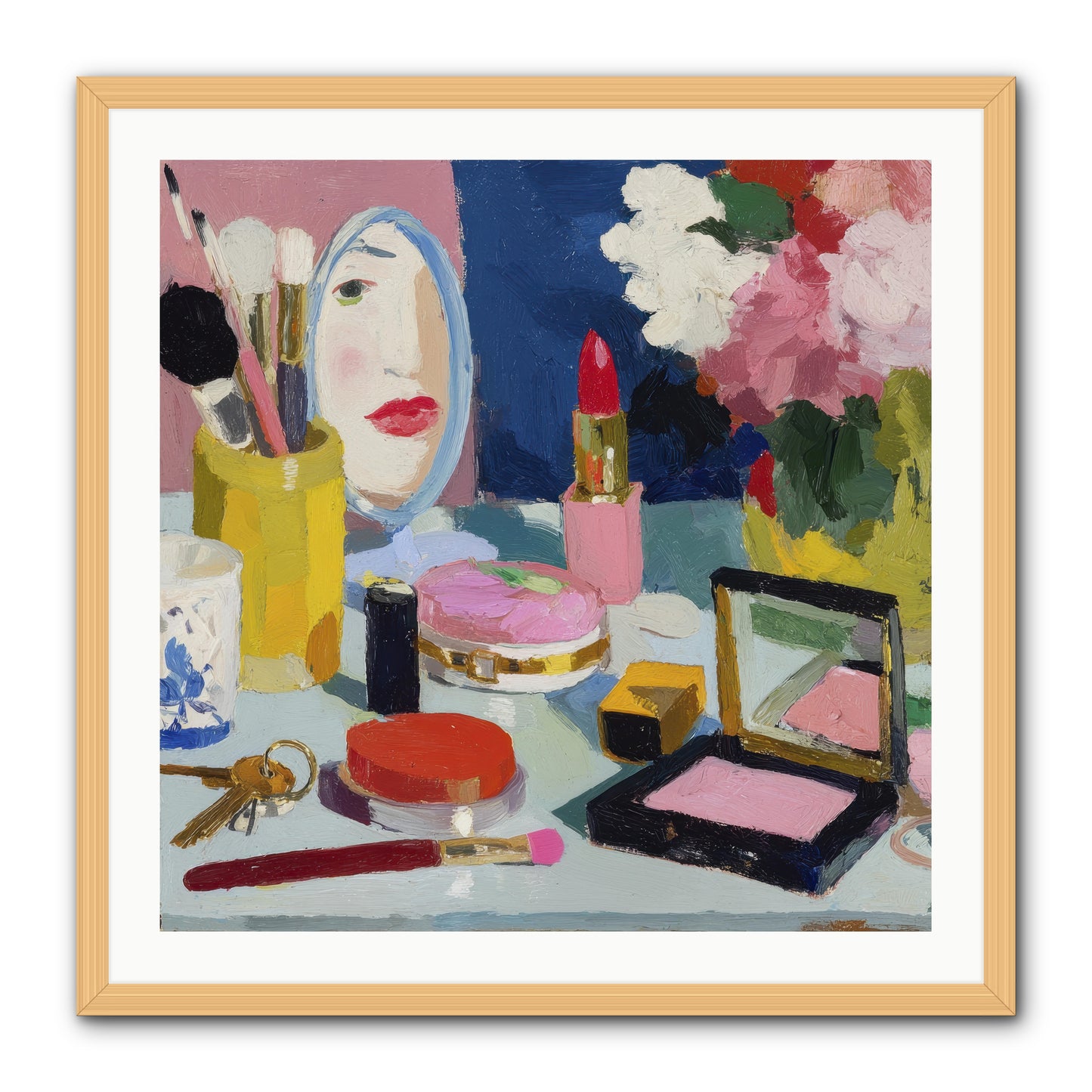 Mirror, Mirror Morning -- Framed Print - Natural 30x30
