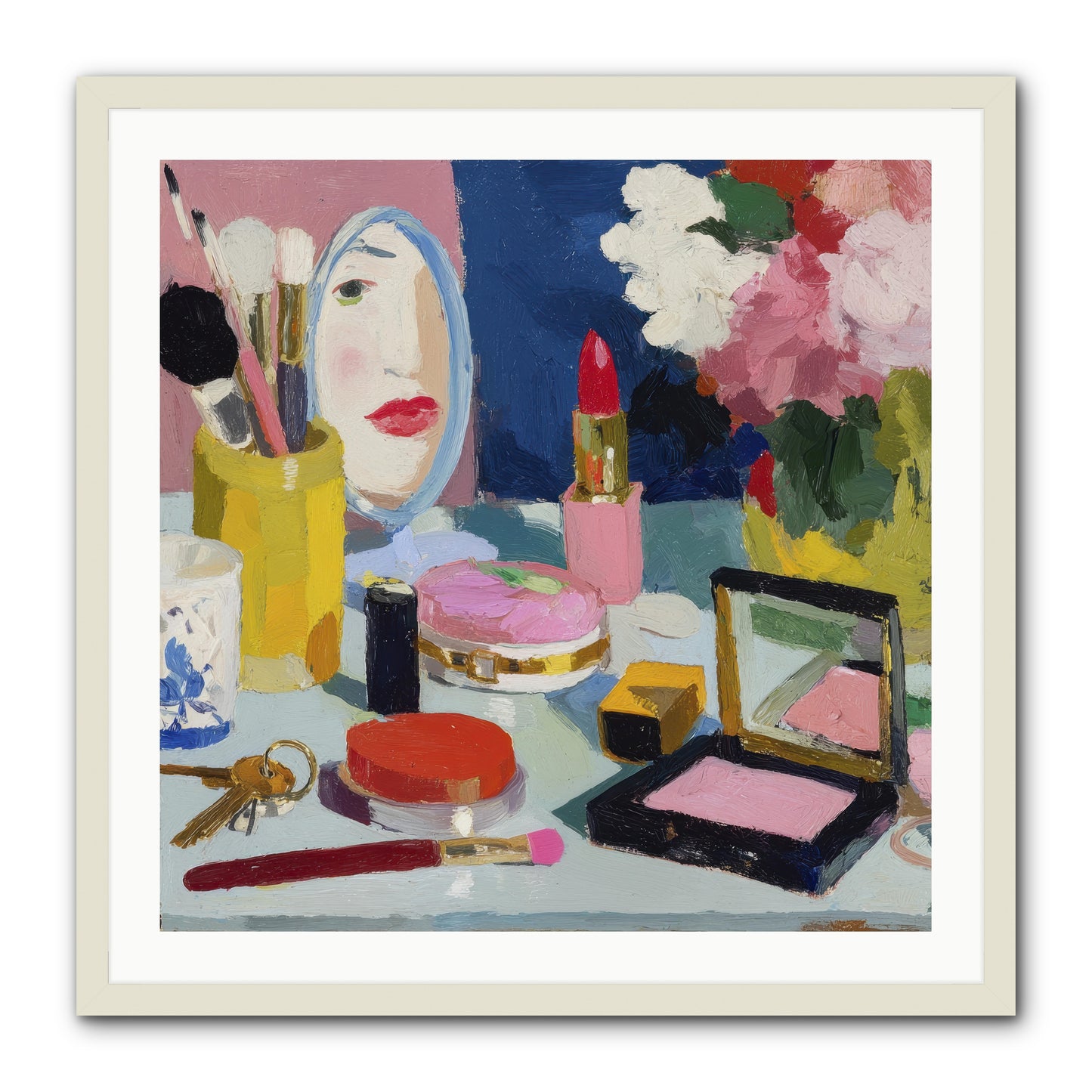 Mirror, Mirror Morning -- Framed Print - White 30x30