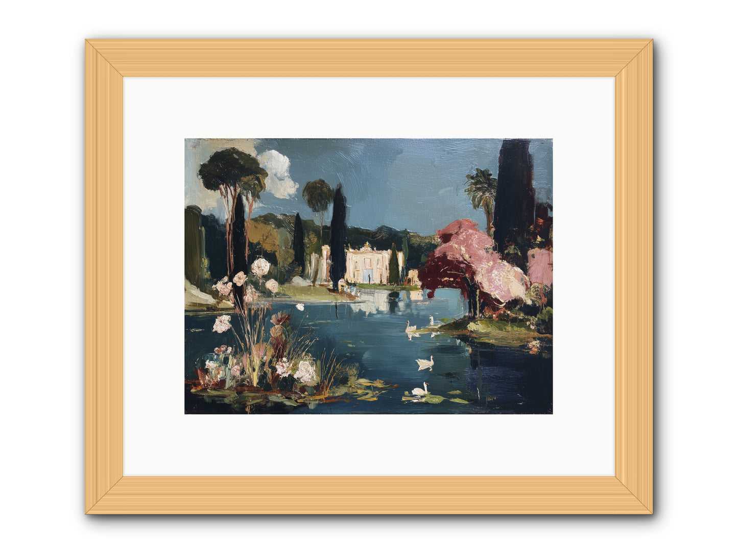 Mirrored Memories -- Framed Print - Natural 12x9