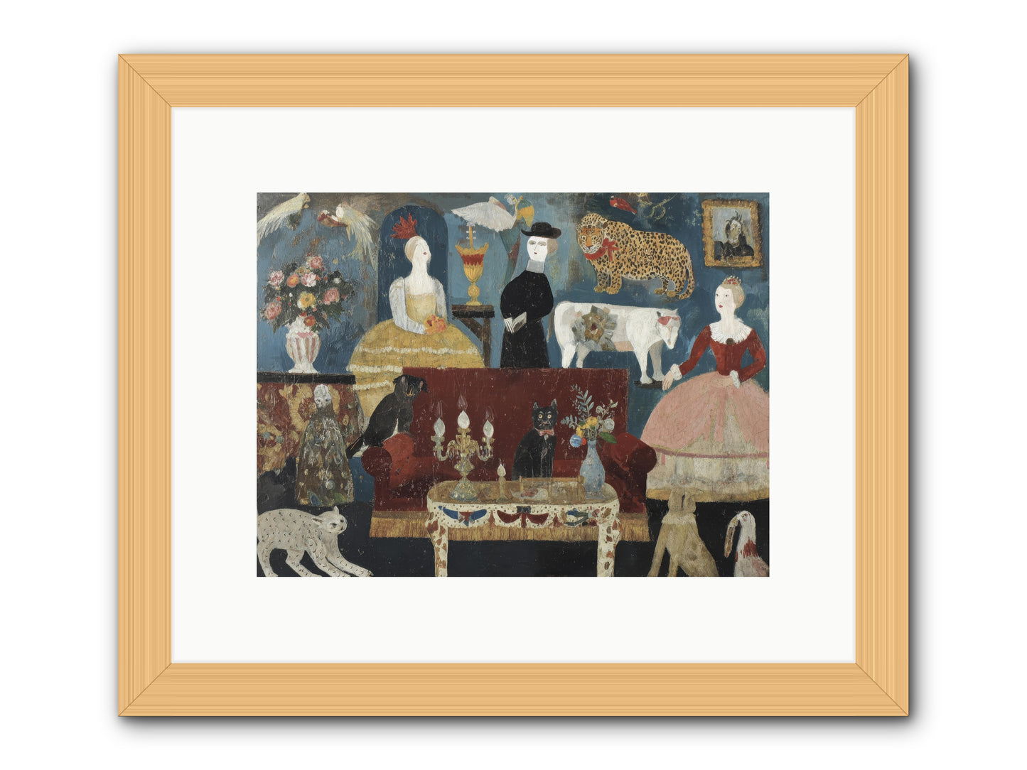 Mirth at Montpelier House -- Framed Print - Natural 12x9