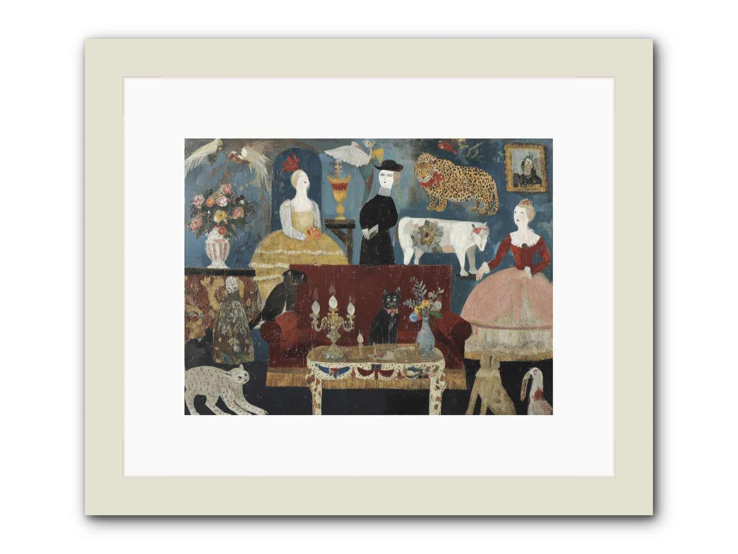 Mirth at Montpelier House -- Framed Print - White 12x9