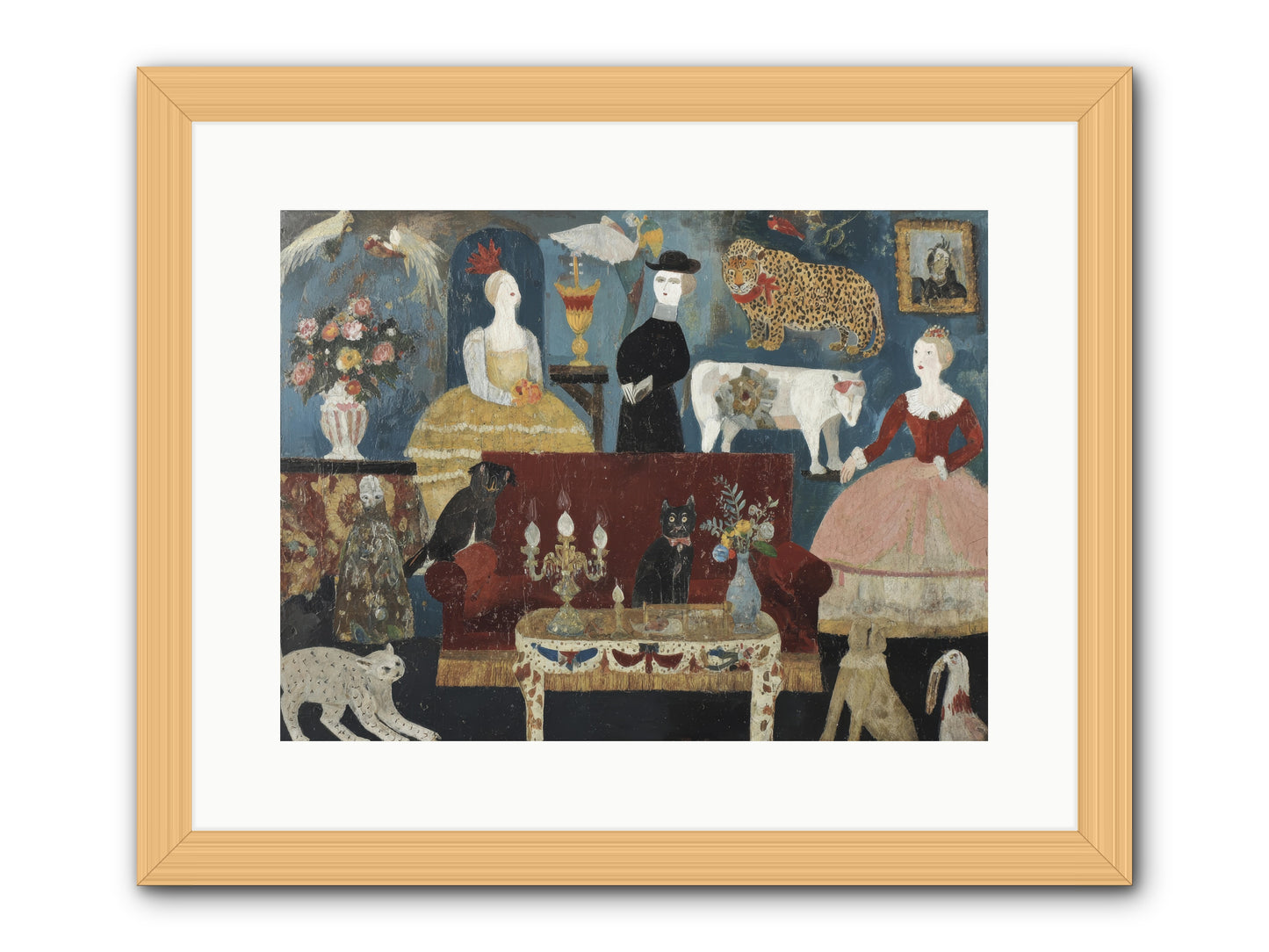 Mirth at Montpelier House -- Framed Print - Natural 16x12