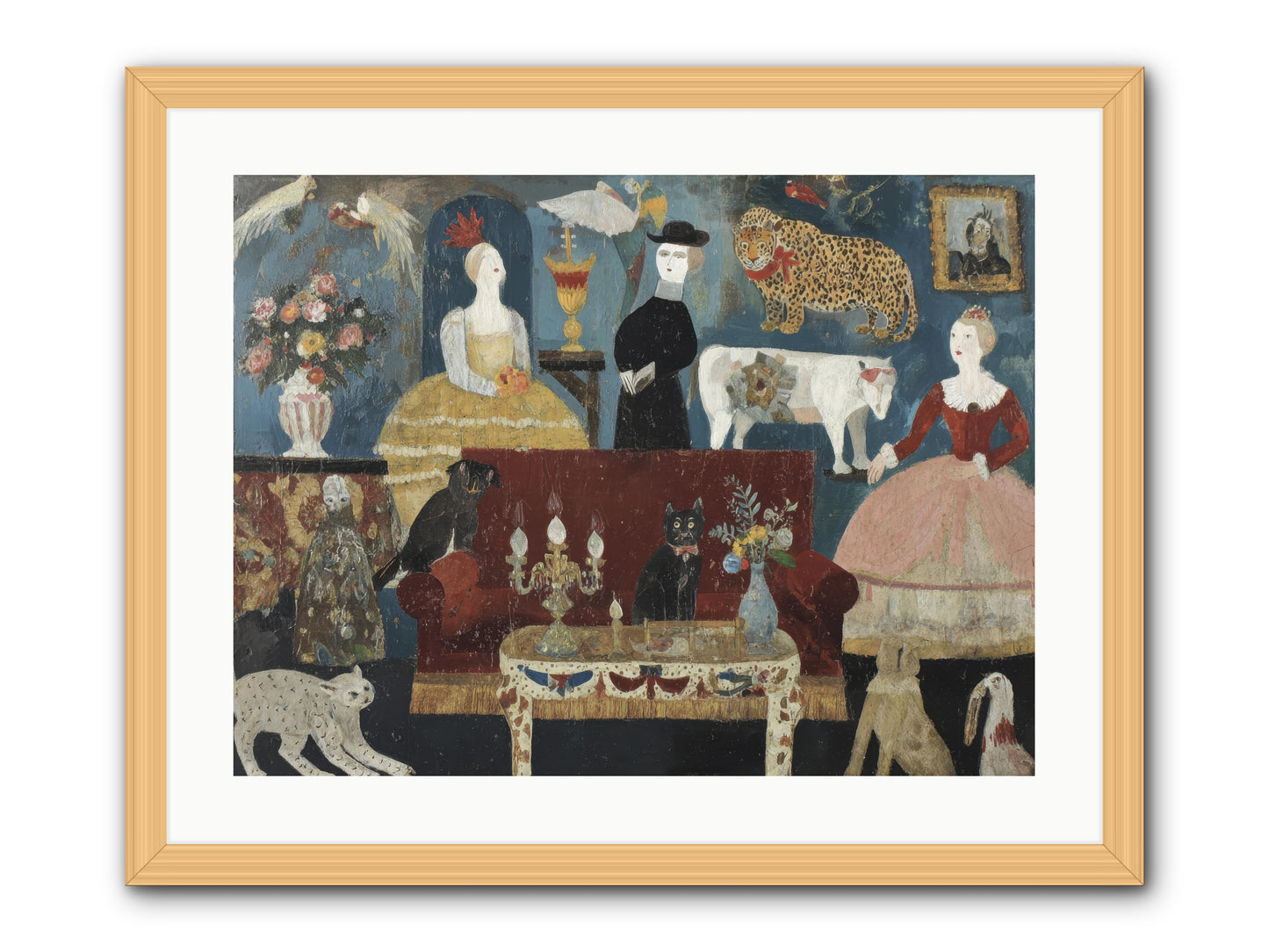 Mirth at Montpelier House -- Framed Print - Natural 24x18