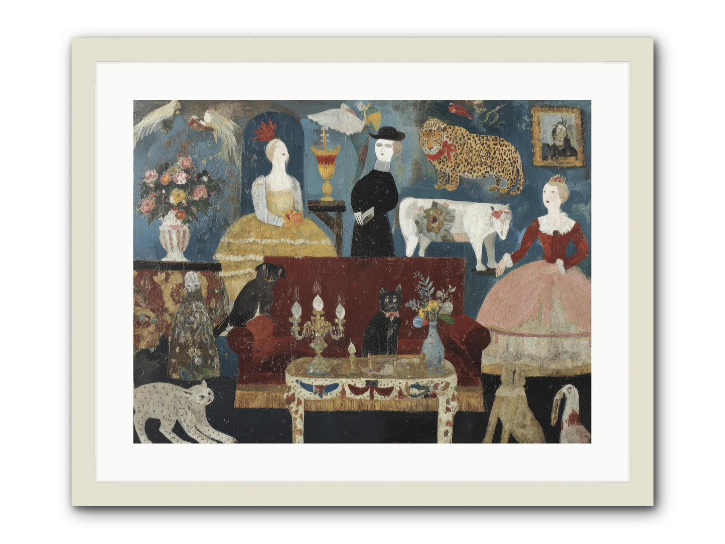 Mirth at Montpelier House -- Framed Print - White 24x18