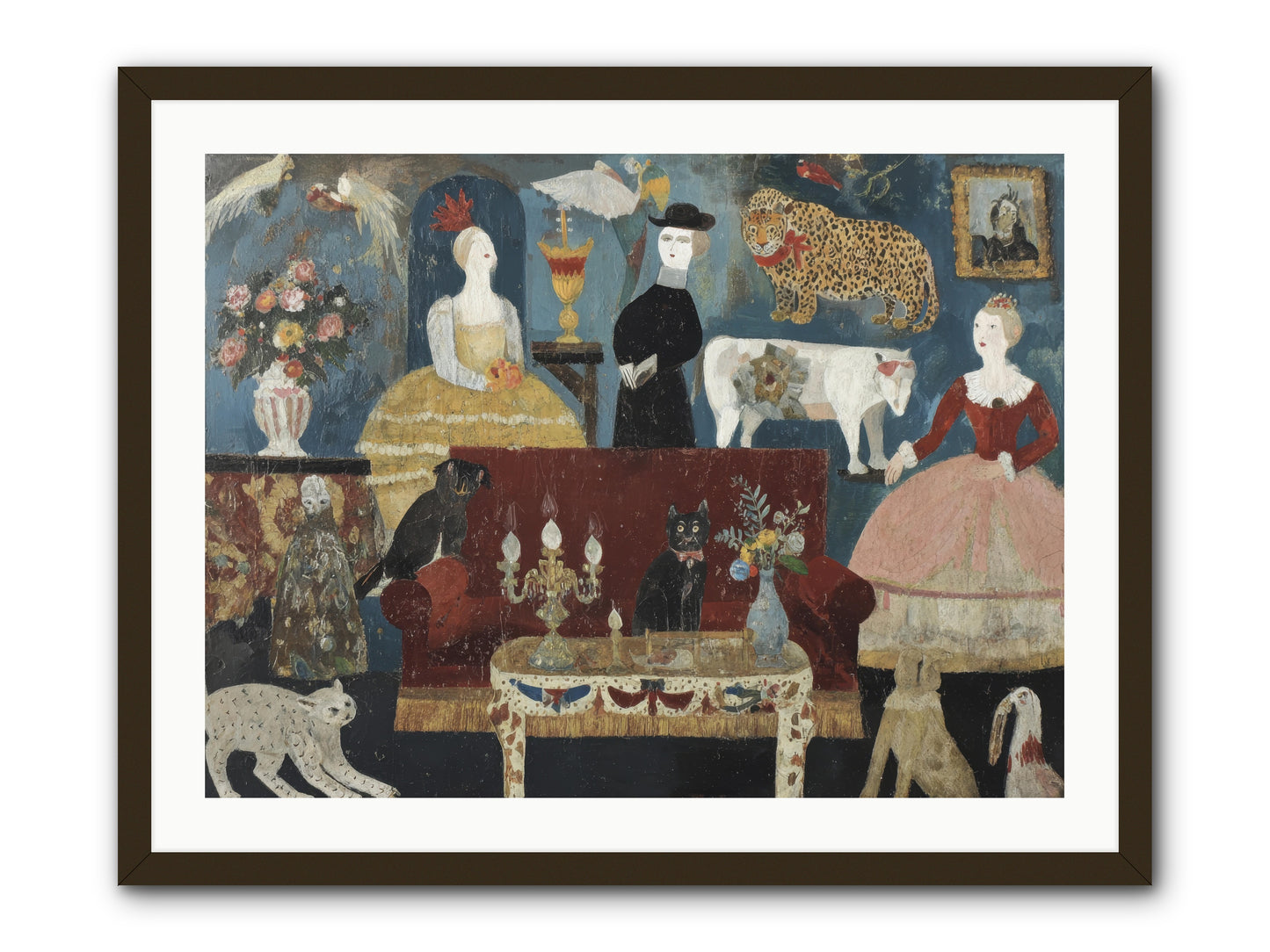 Mirth at Montpelier House -- Framed Print - Black 32x24
