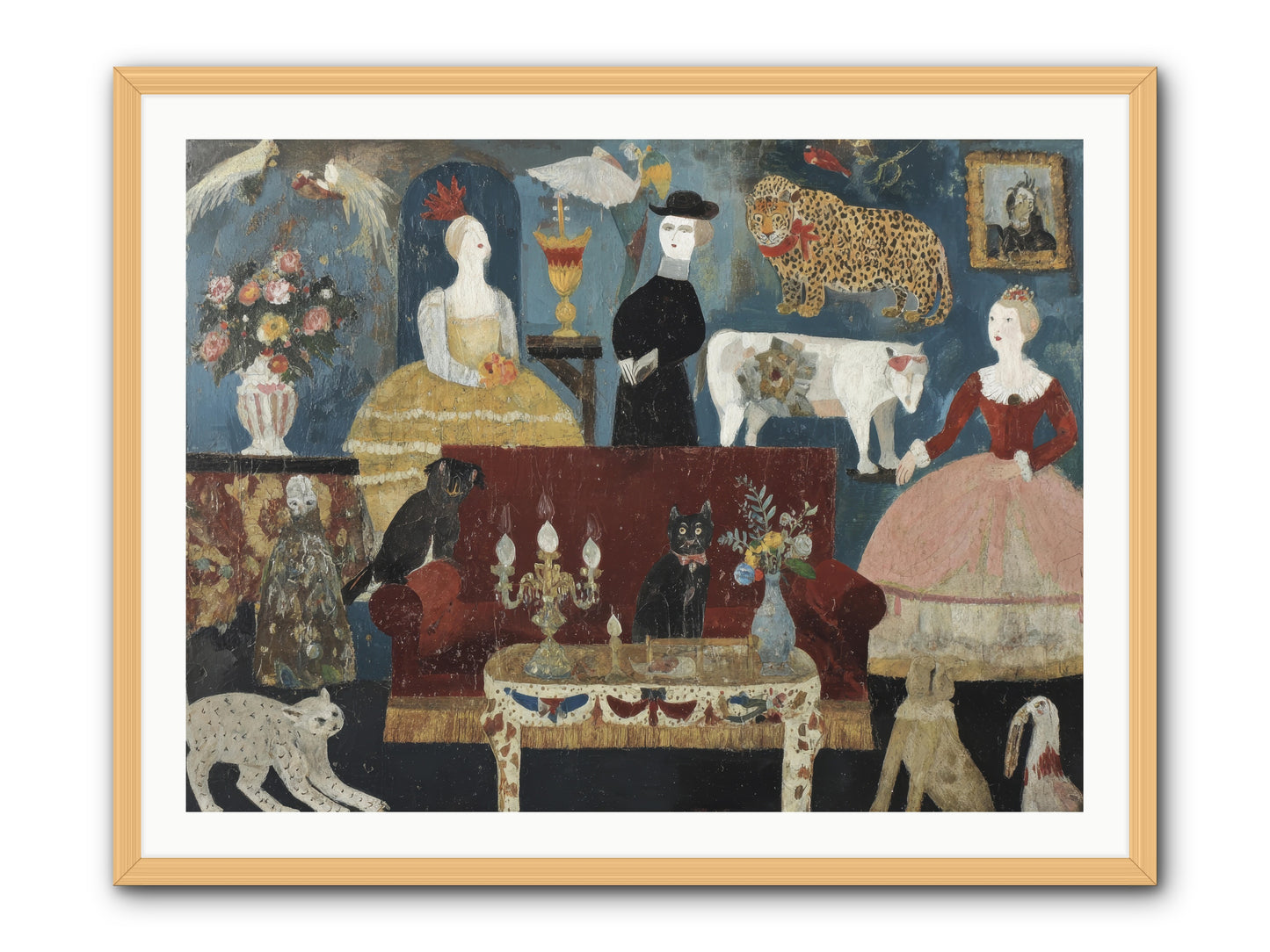 Mirth at Montpelier House -- Framed Print - Natural 40x30