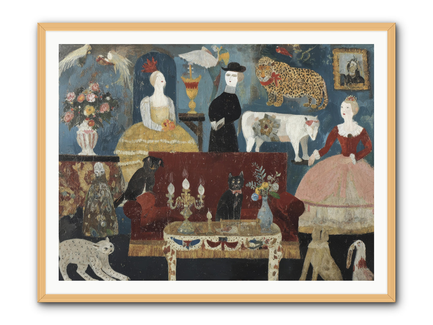Mirth at Montpelier House -- Framed Print - Natural 48x36