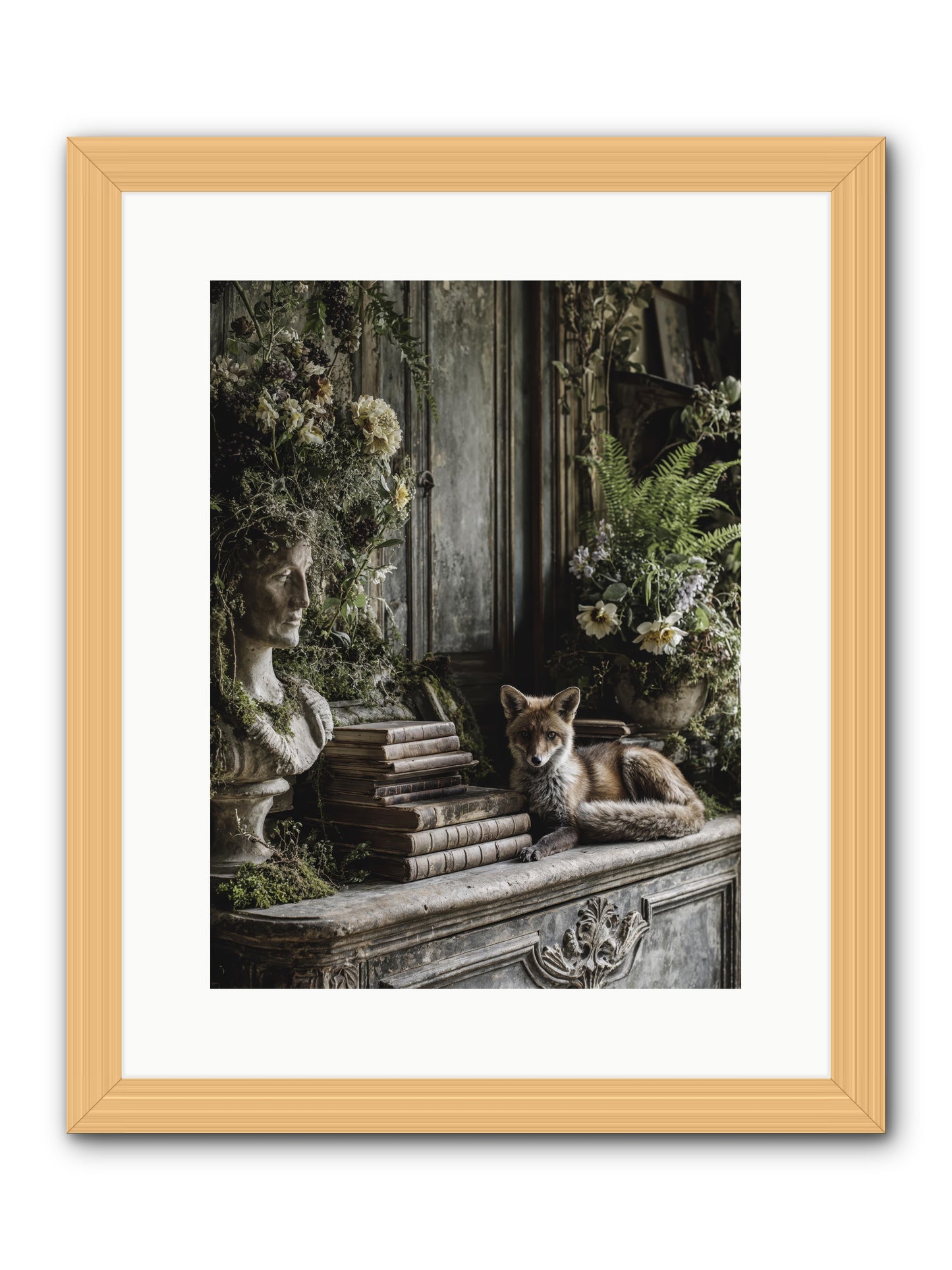 Mischief blessed -- Framed Print - Natural 12x16