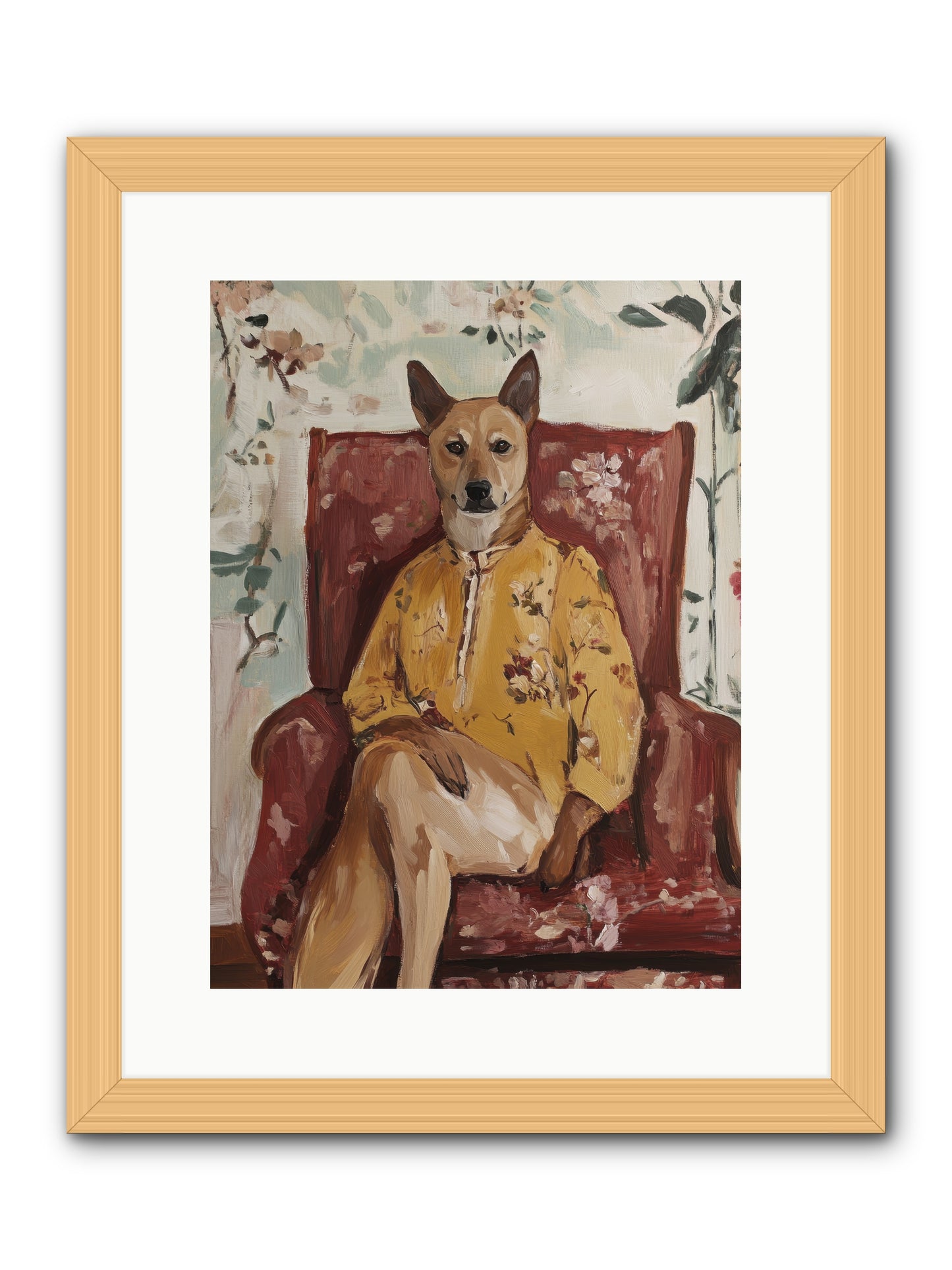 Miss Honey Bee -- Framed Print - Natural 12x16