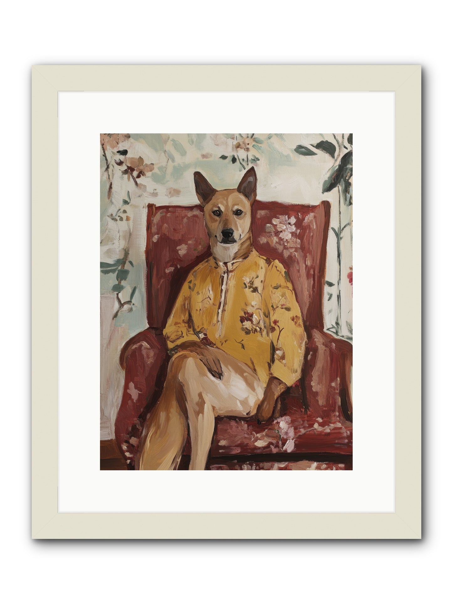 Miss Honey Bee -- Framed Print - White 12x16