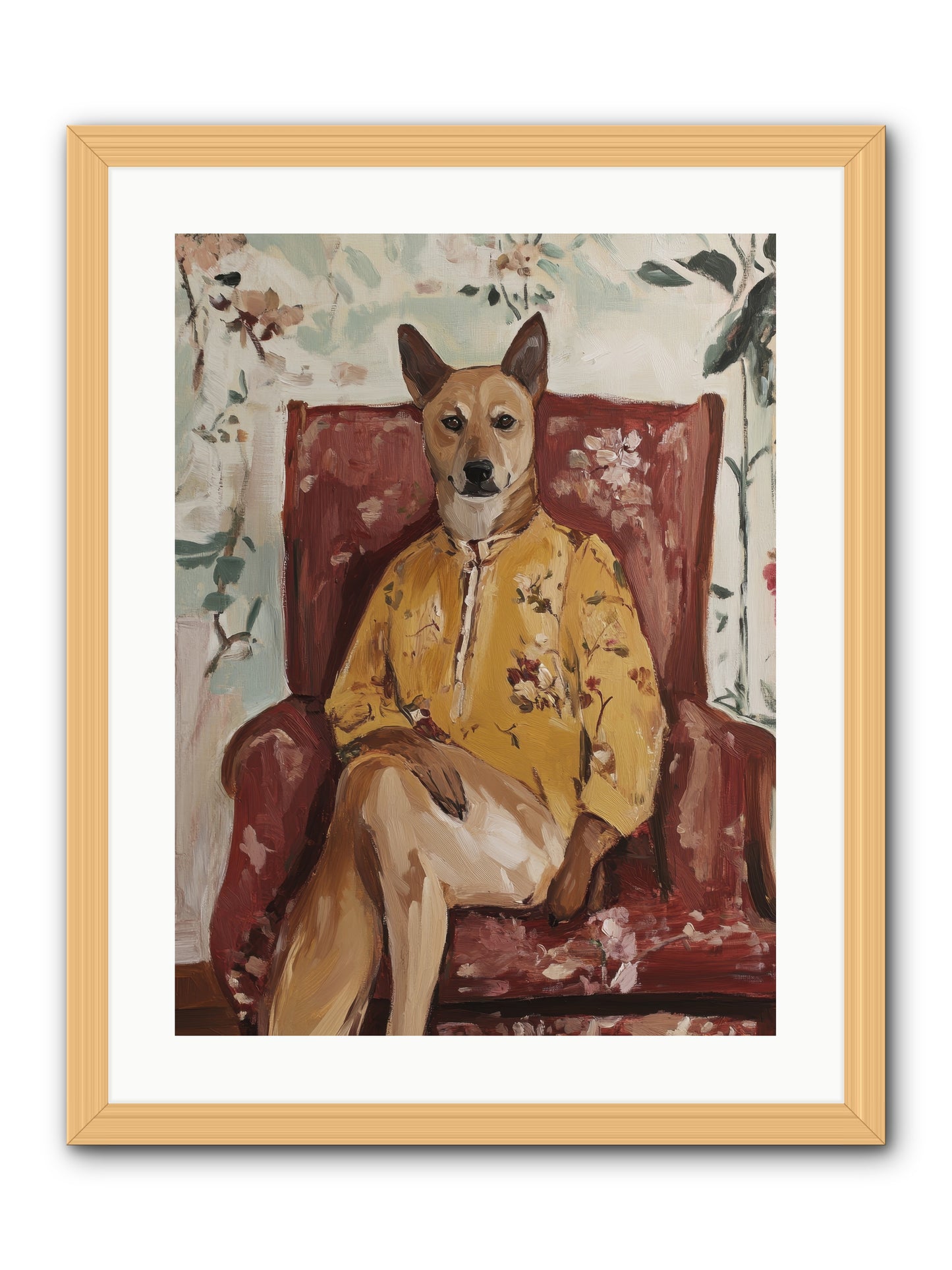 Miss Honey Bee -- Framed Print - Natural 18x24