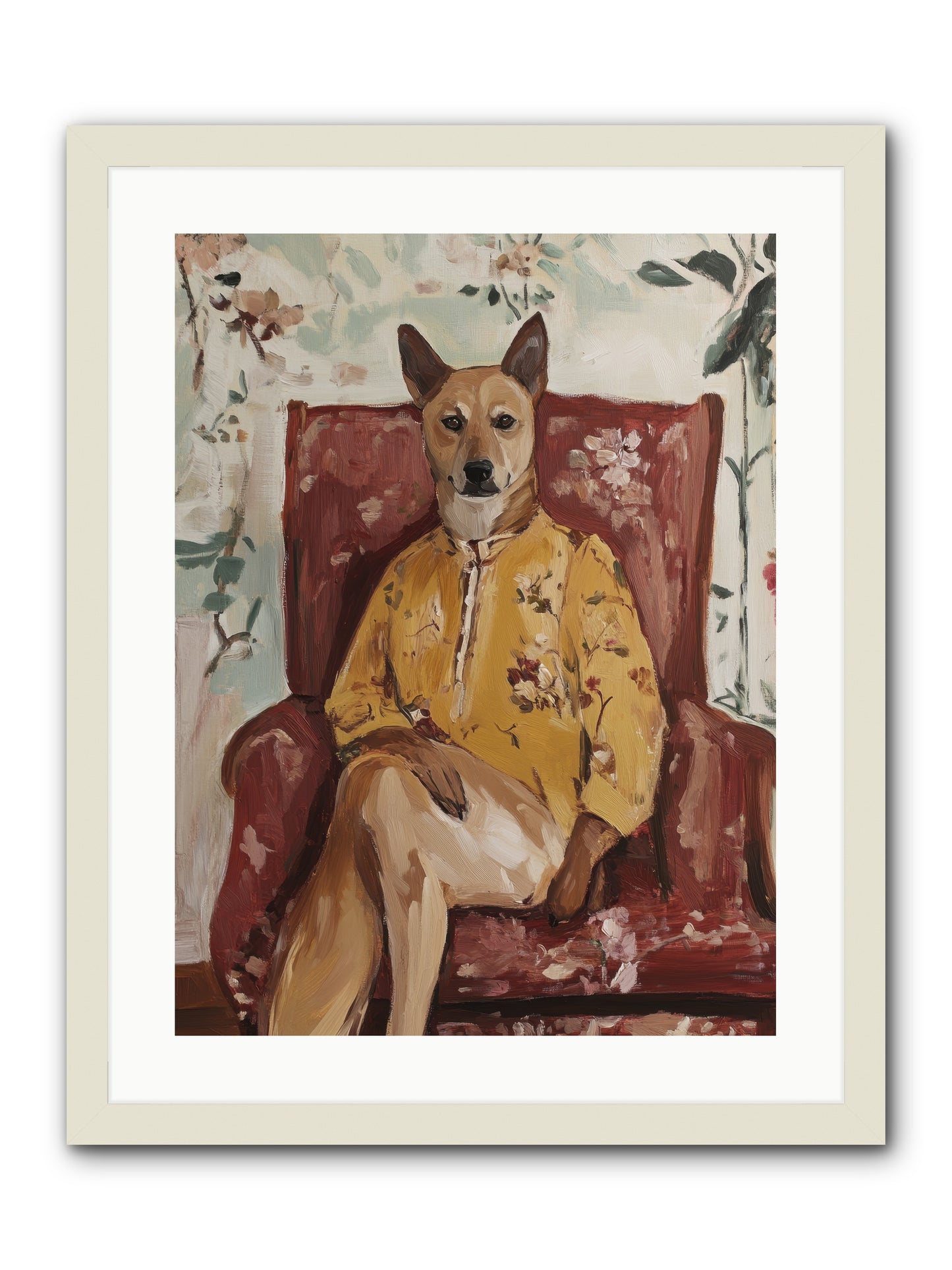Miss Honey Bee -- Framed Print - White 18x24